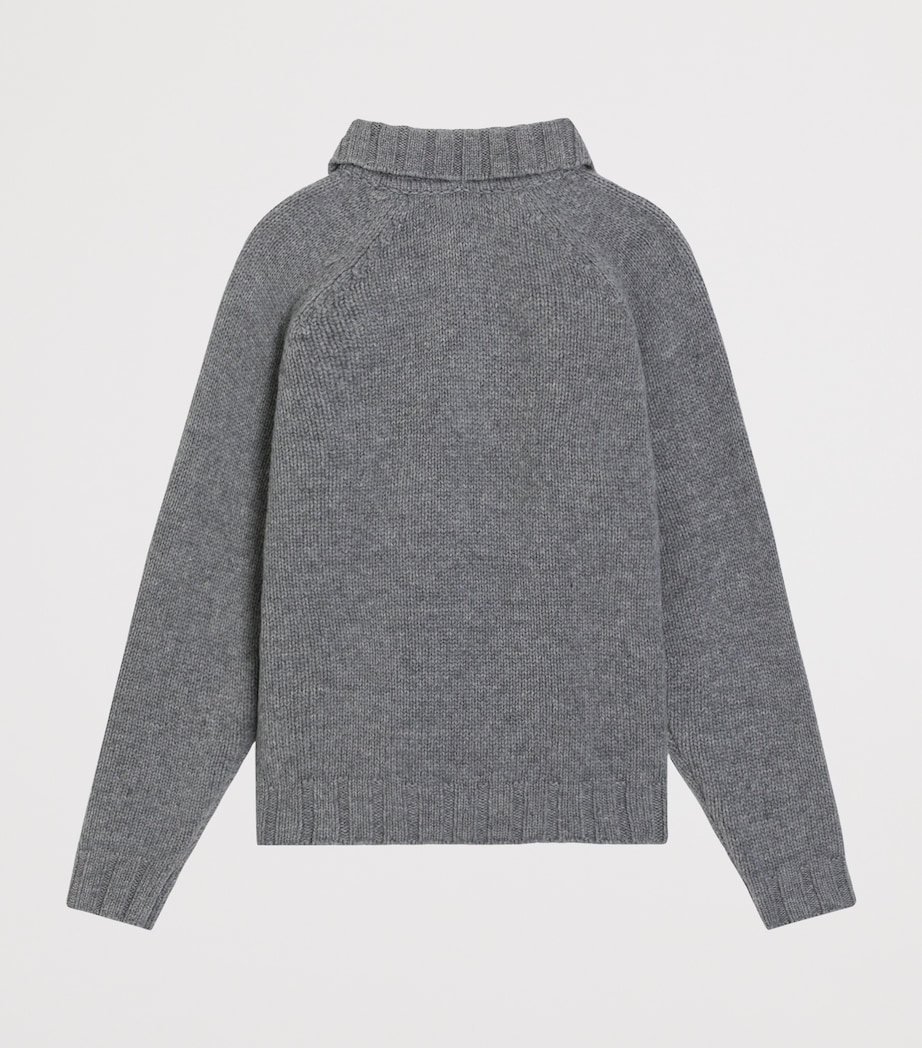 Wool-Cashmere Polo Sweater (8-12 Years) S8291-MELANGE G Image 2