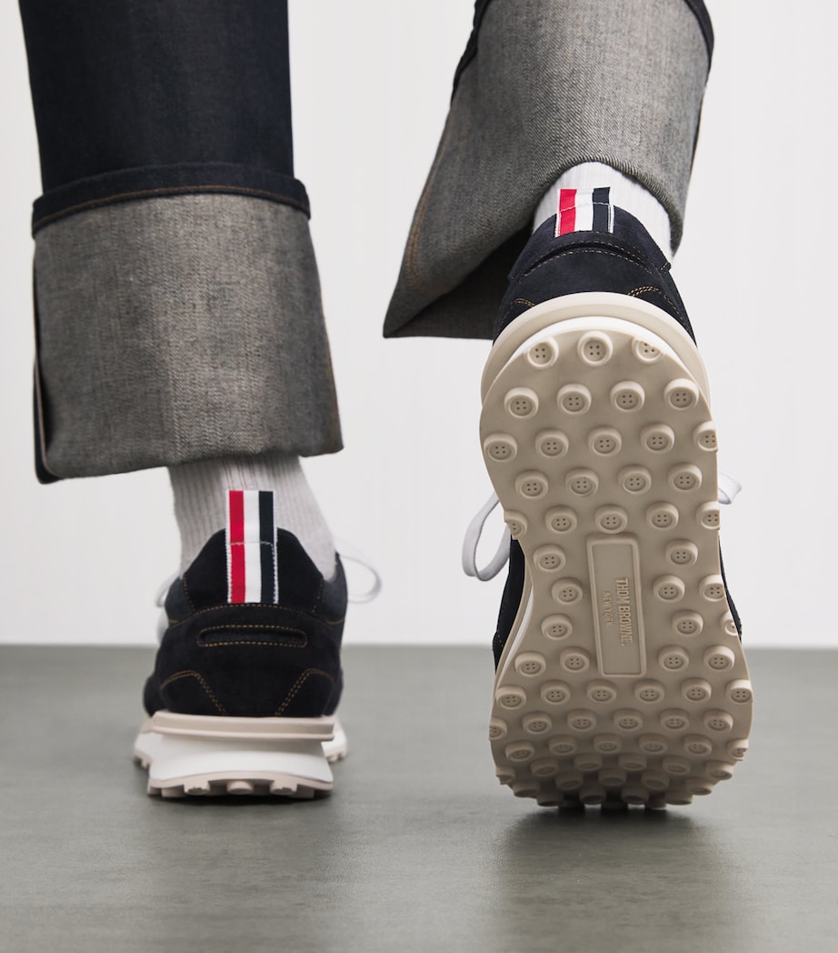 Thom Browne Denim Alumni Sneakers Navy Image 2