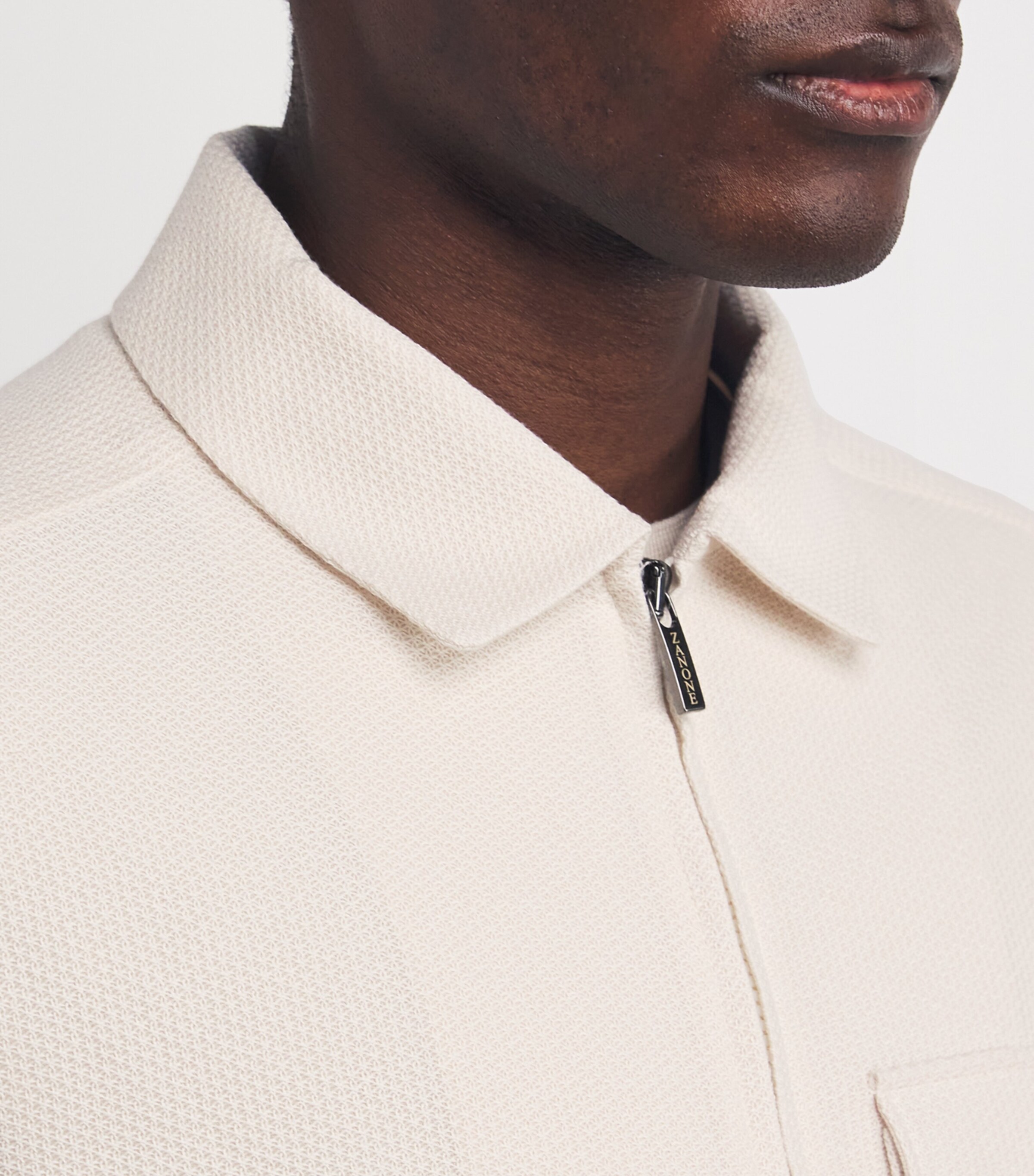 Collared Bomber Jacket Z0913 AVORIO Image 6