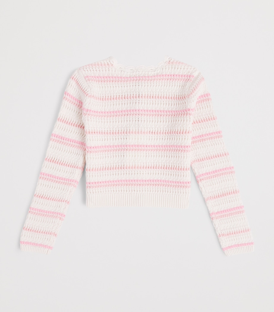 LoveShackFancy Crochet Amarilly Cardigan (2-6 Years) Marstmarbella Stripe Image 2