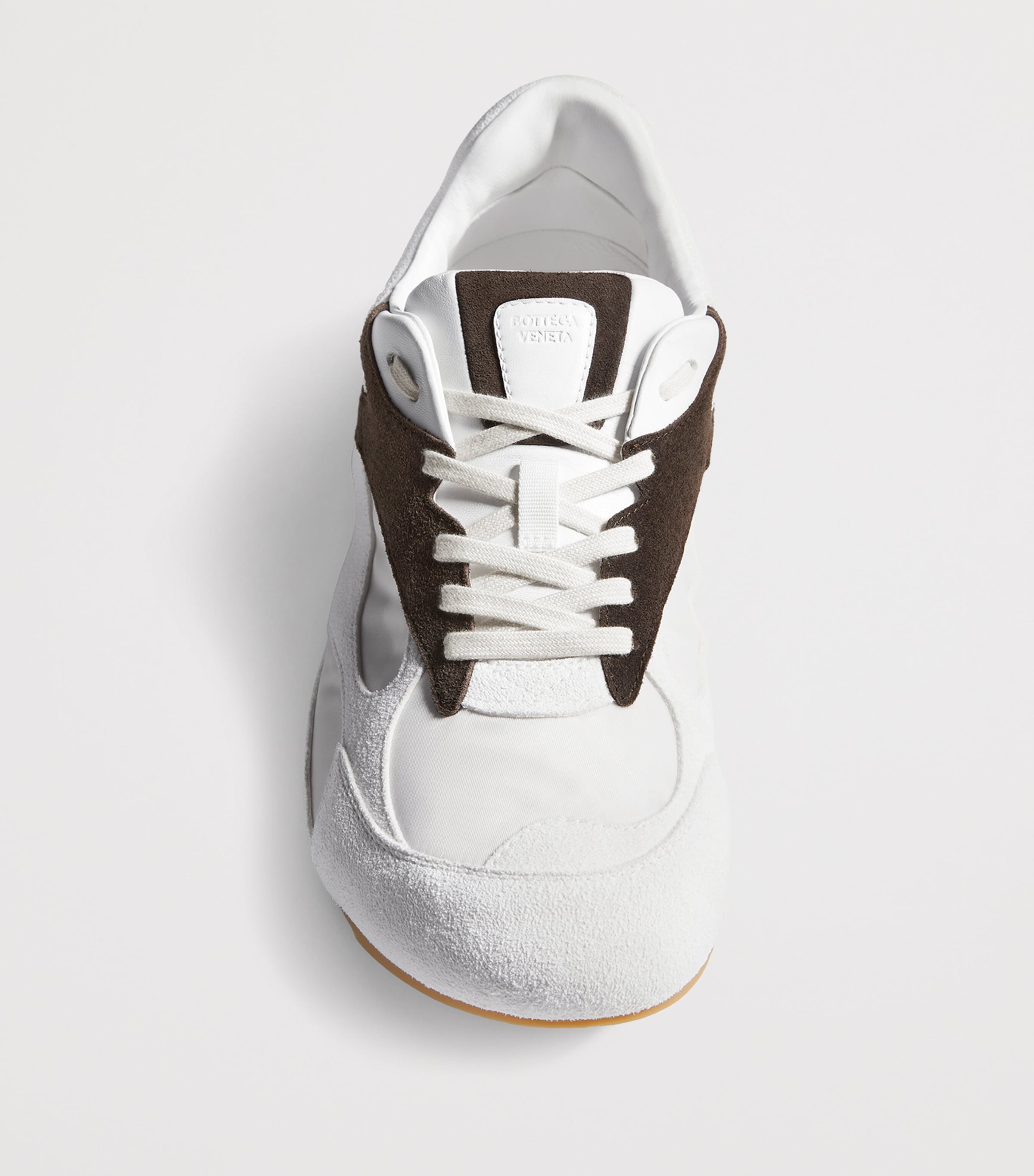 Bottega Veneta Mens Suede-Trim Orbit Flash Sneakers Image 4