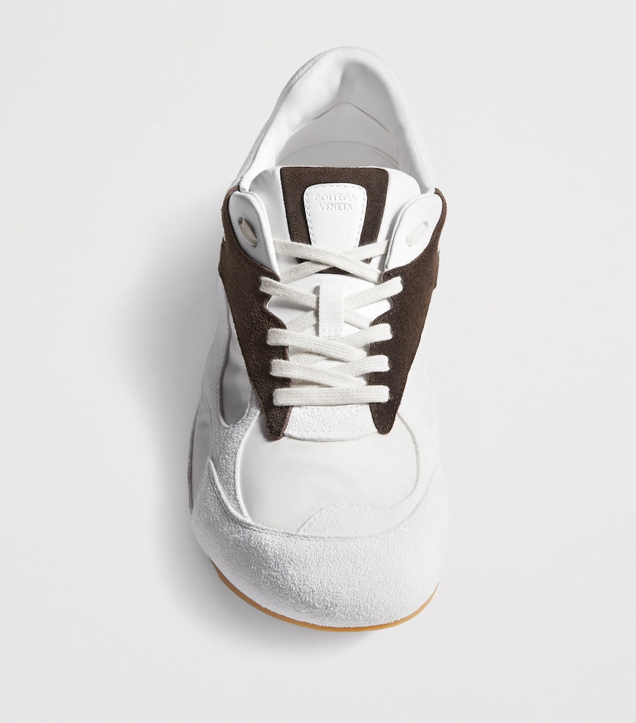 Bottega Veneta Mens Suede-Trim Orbit Flash Sneakers Image 4