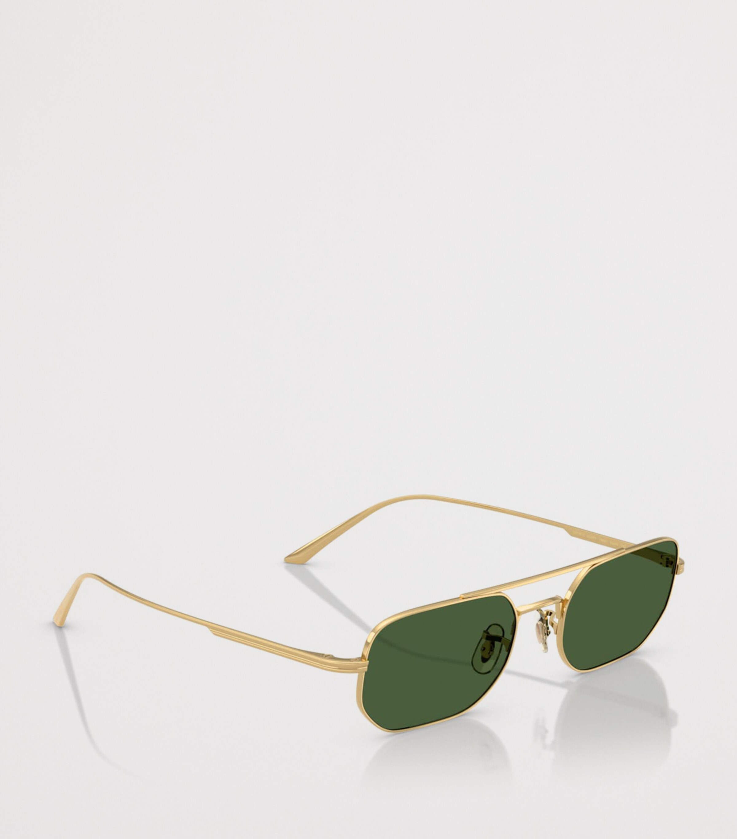 Oliver Peoples Steel 1989C Rectangle Sunglasses Gold Image 6