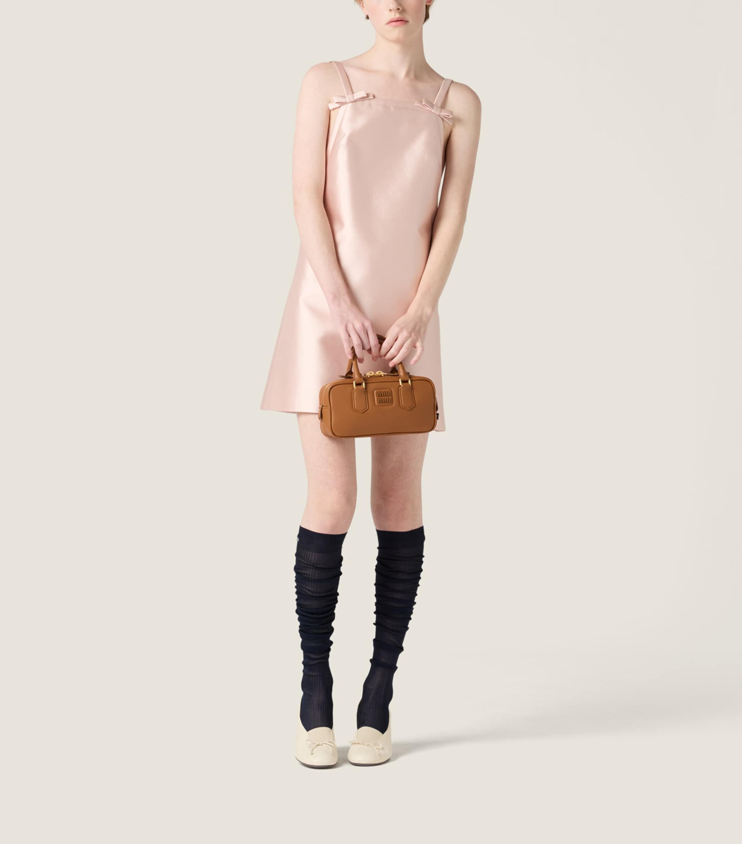 Miu Miu Womens Silk-Wool Mini Dress Image 2