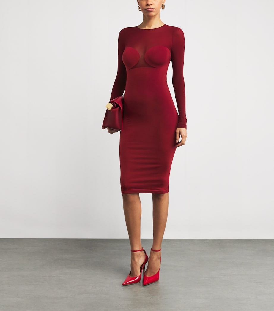 Bustier Midi Dress 3244 CRIMSON Image 2