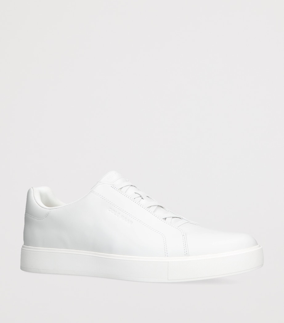 Leather GrandPrø Luxe Slip-On Sneakers WHITE Image 3