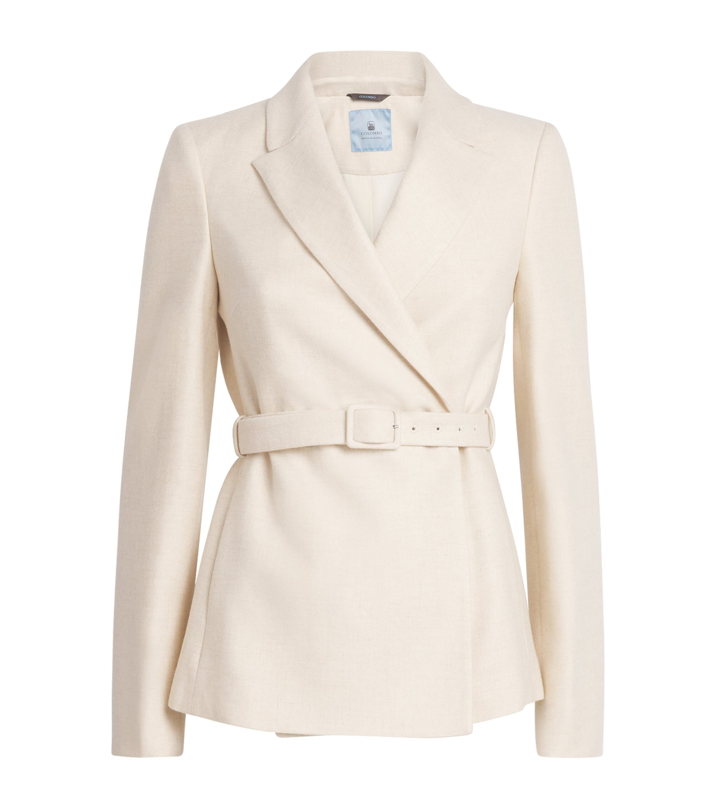 Colombo Cashmere Belted Double-breasted Blazer In Pink
