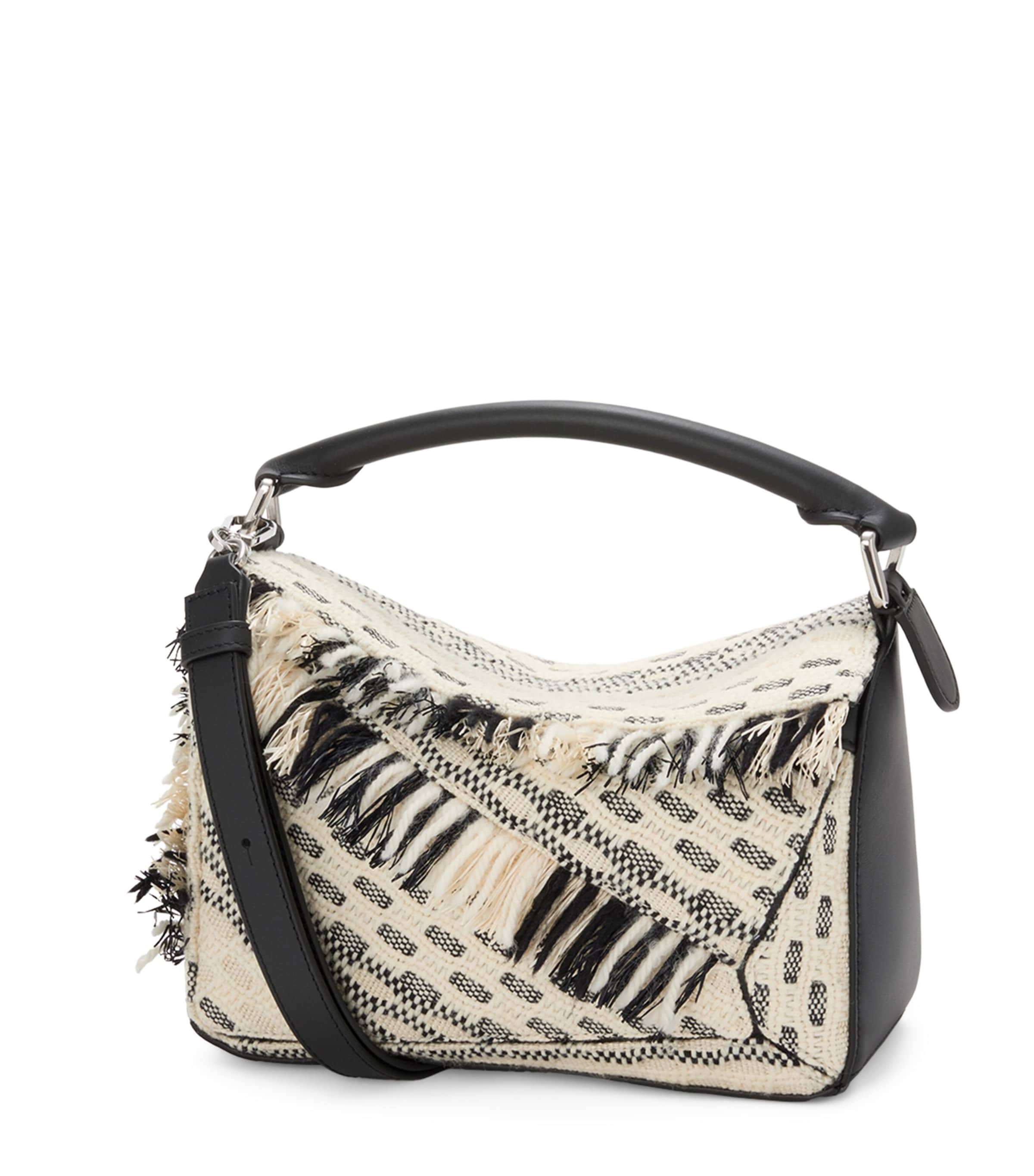 Loewe X Albers Puzzle Top-handle Bag In Black
