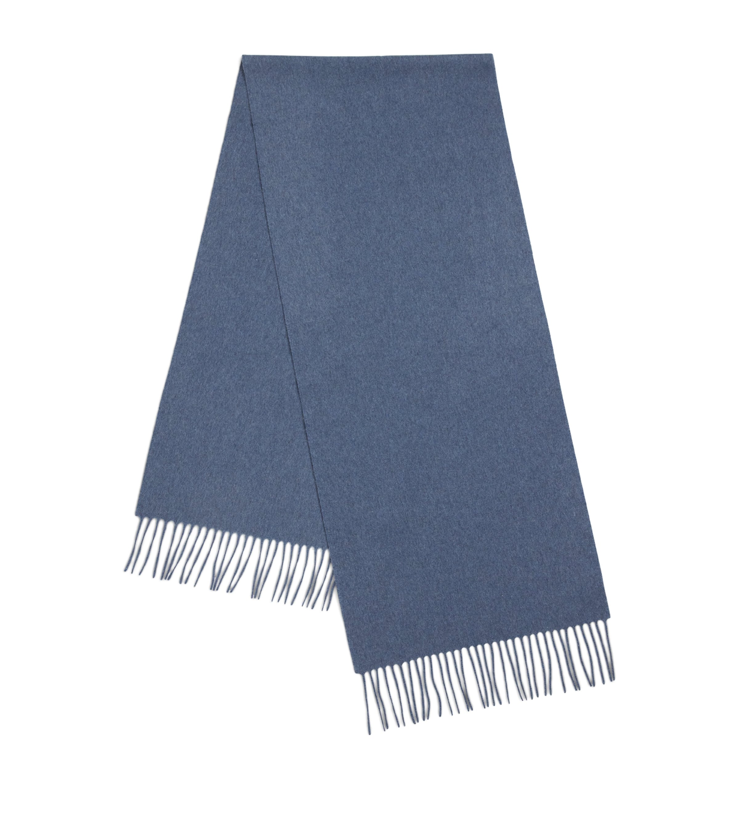 Pal Zileri Cashmere Fringed Scarf In Blue