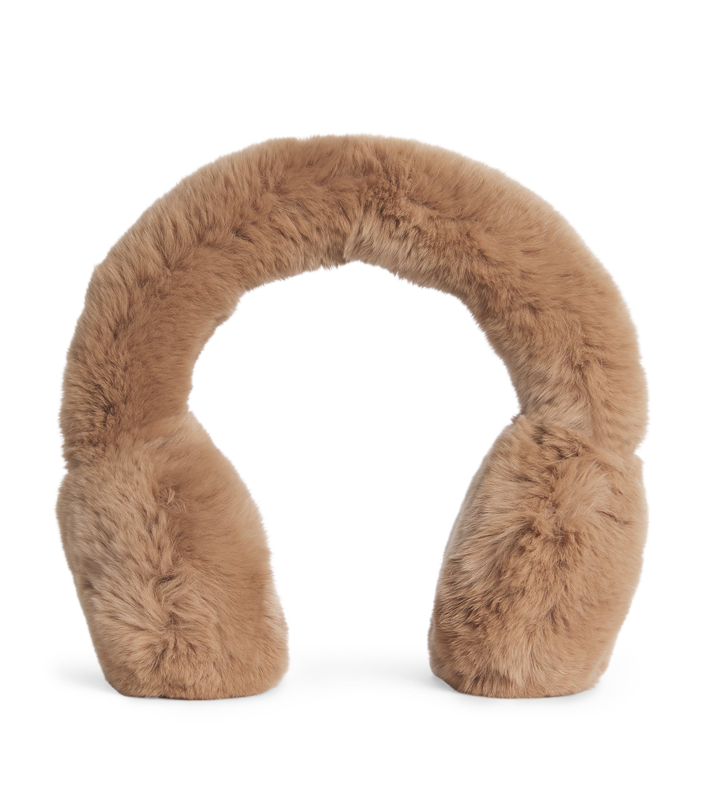 Yves Salomon Rex Rabbit Fur Earmuffs In Brown