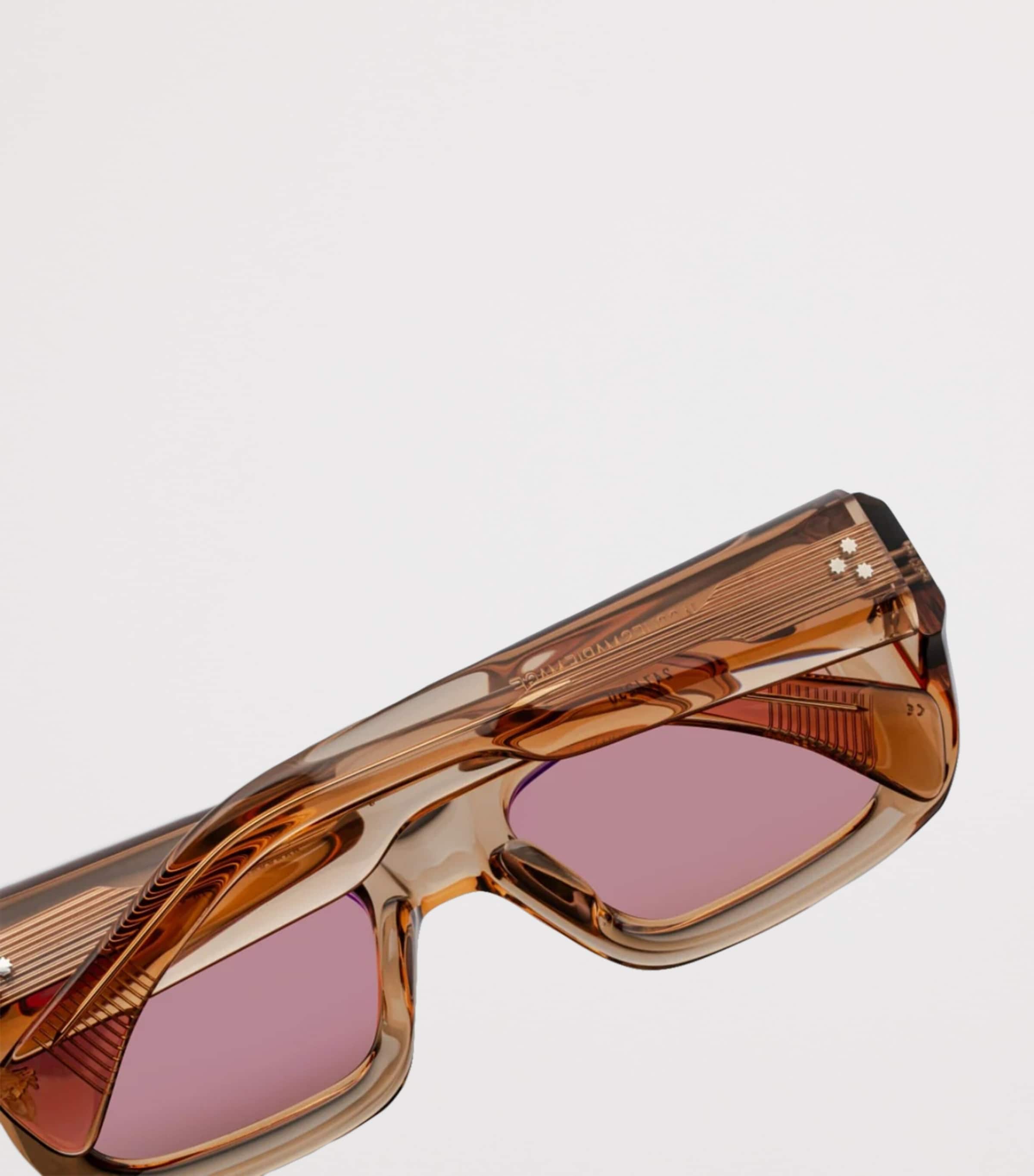 Jacques Marie Mage Vito Rectangle Sunglasses Tan Image 3