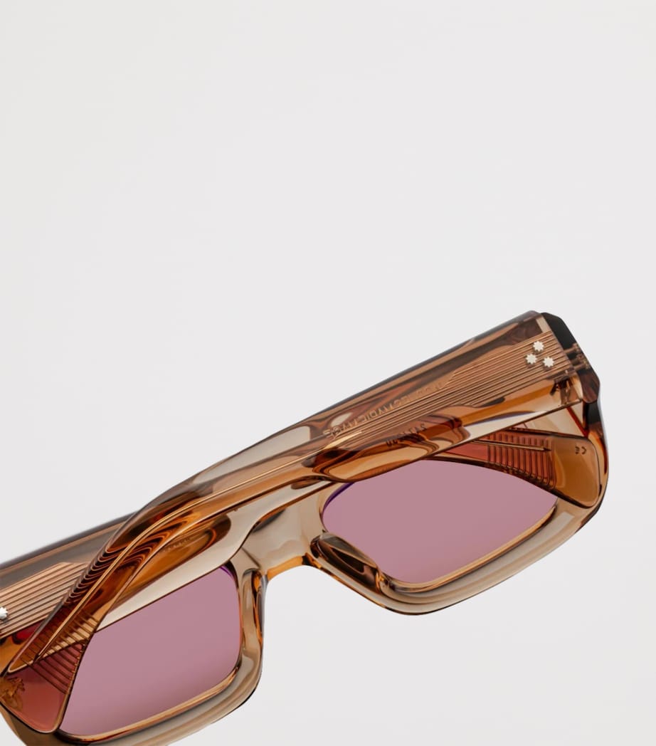 Jacques Marie Mage Vito Rectangle Sunglasses Tan Image 3