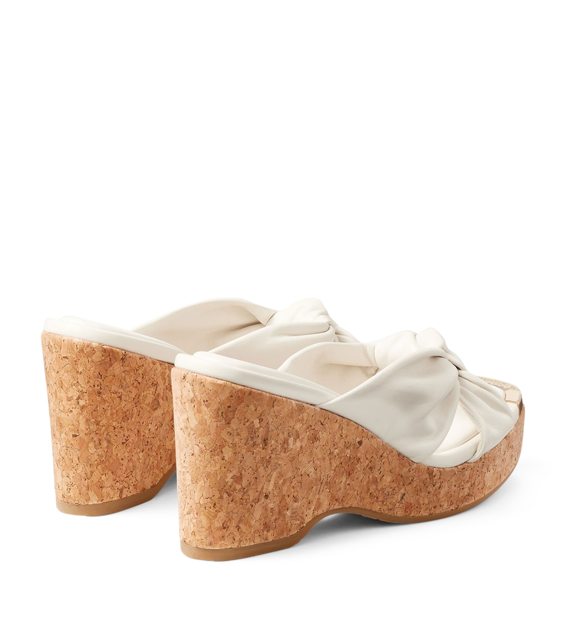 Avenue 95 Leather Wedge Sandals LATTE Image 2