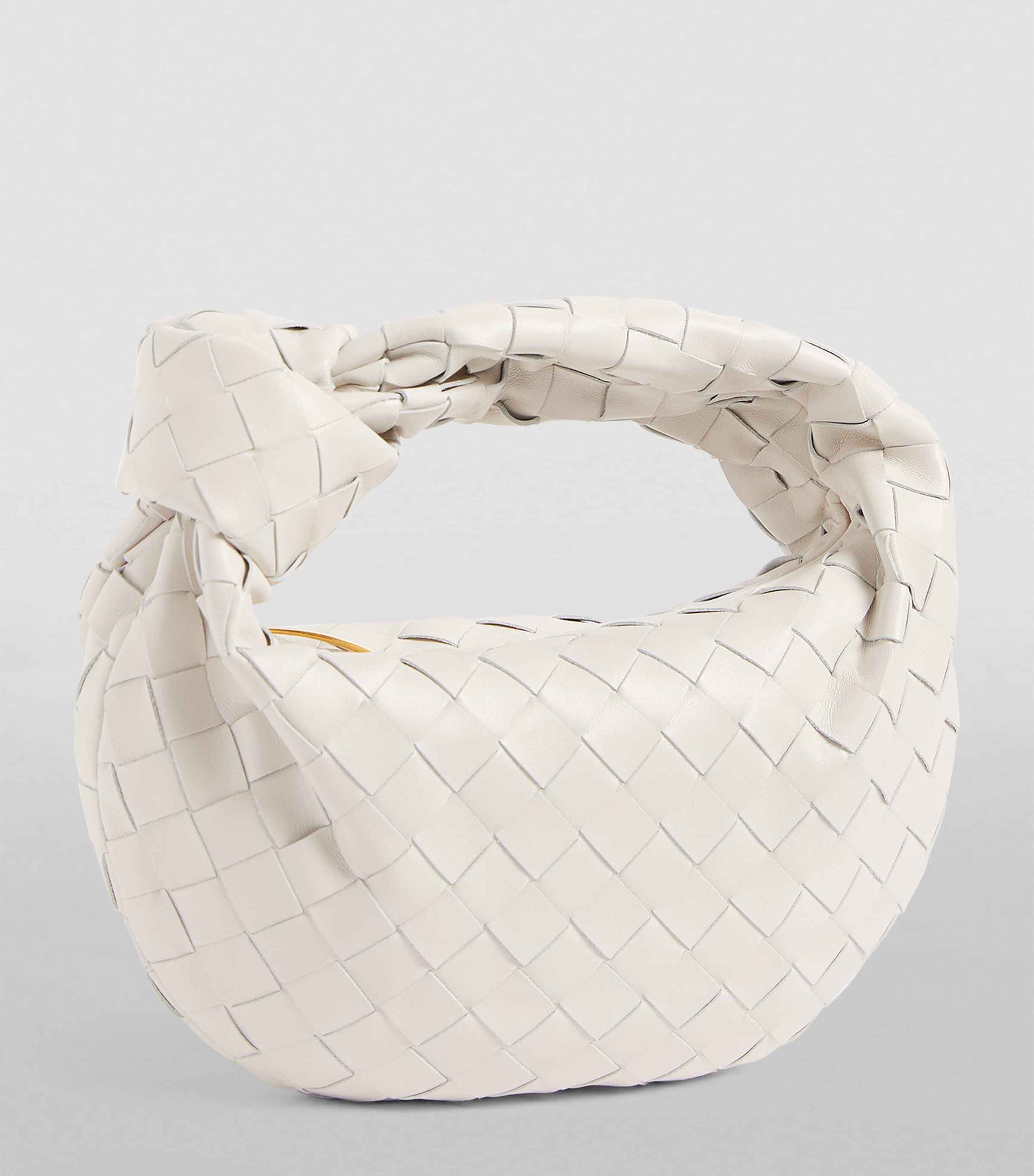 Bottega Veneta Mini Leather Jodie Bag Chalk Gold Image 4