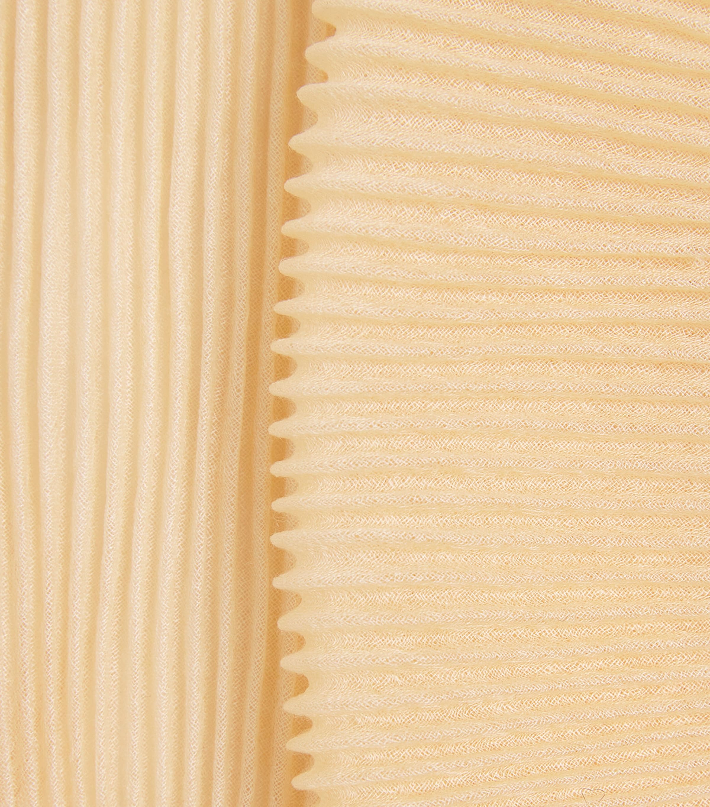 Cashmere-Silk Plissé Scarf 2100 PALE YELLOW Image 4