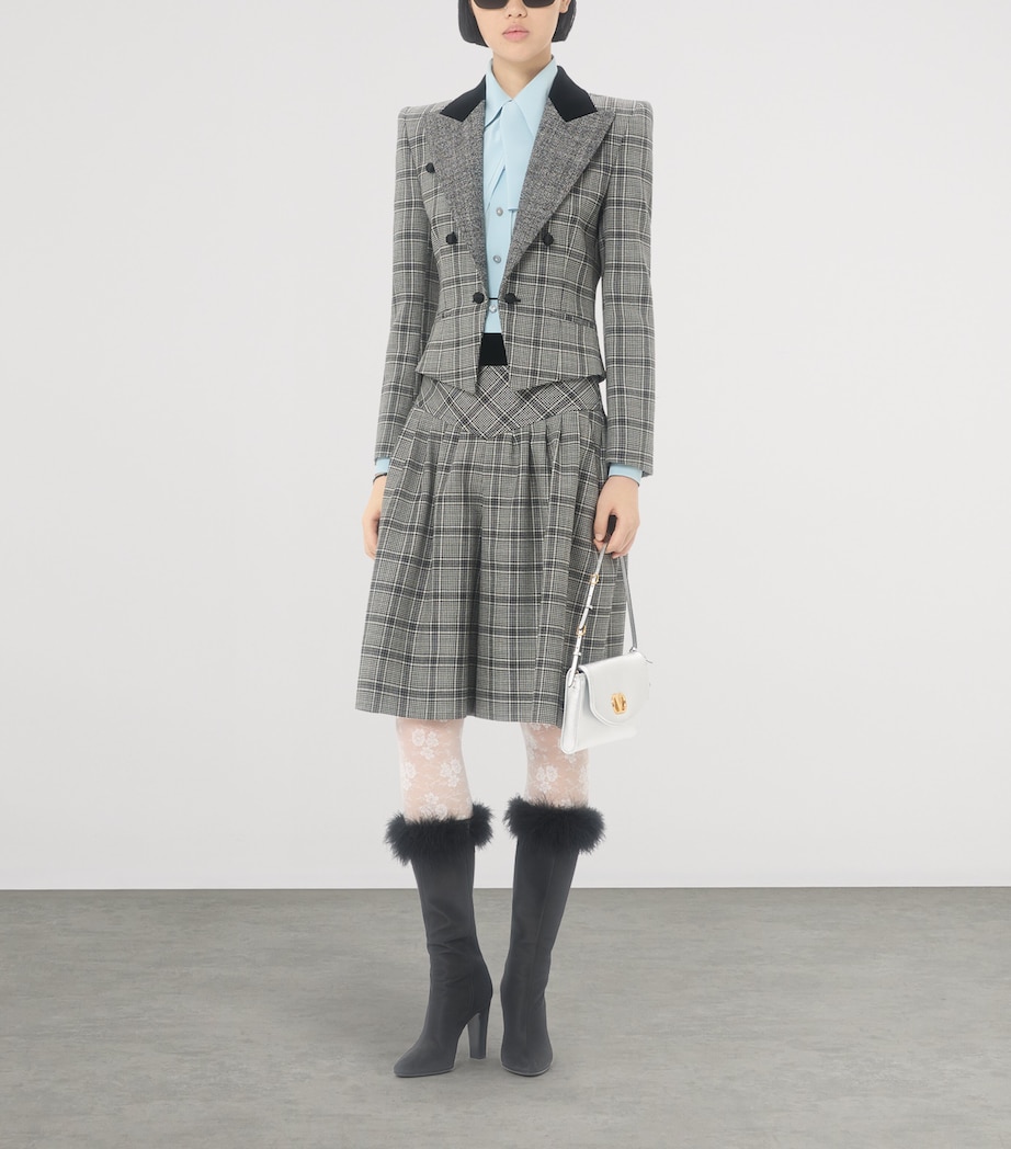 Virgin Wool Check Shorts C1W Image 5