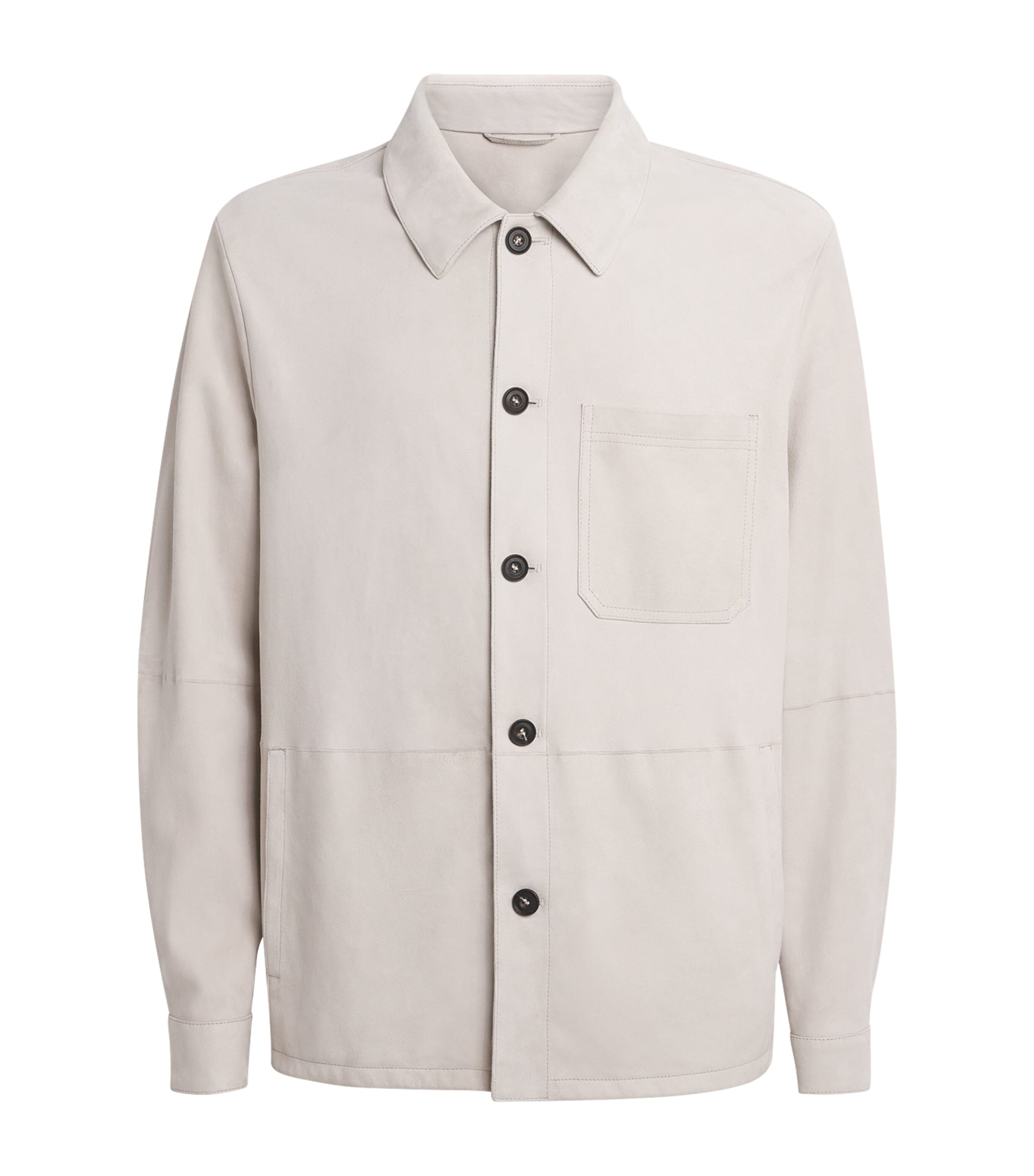 Suede Overshirt 074 ICE WHITE Image 1