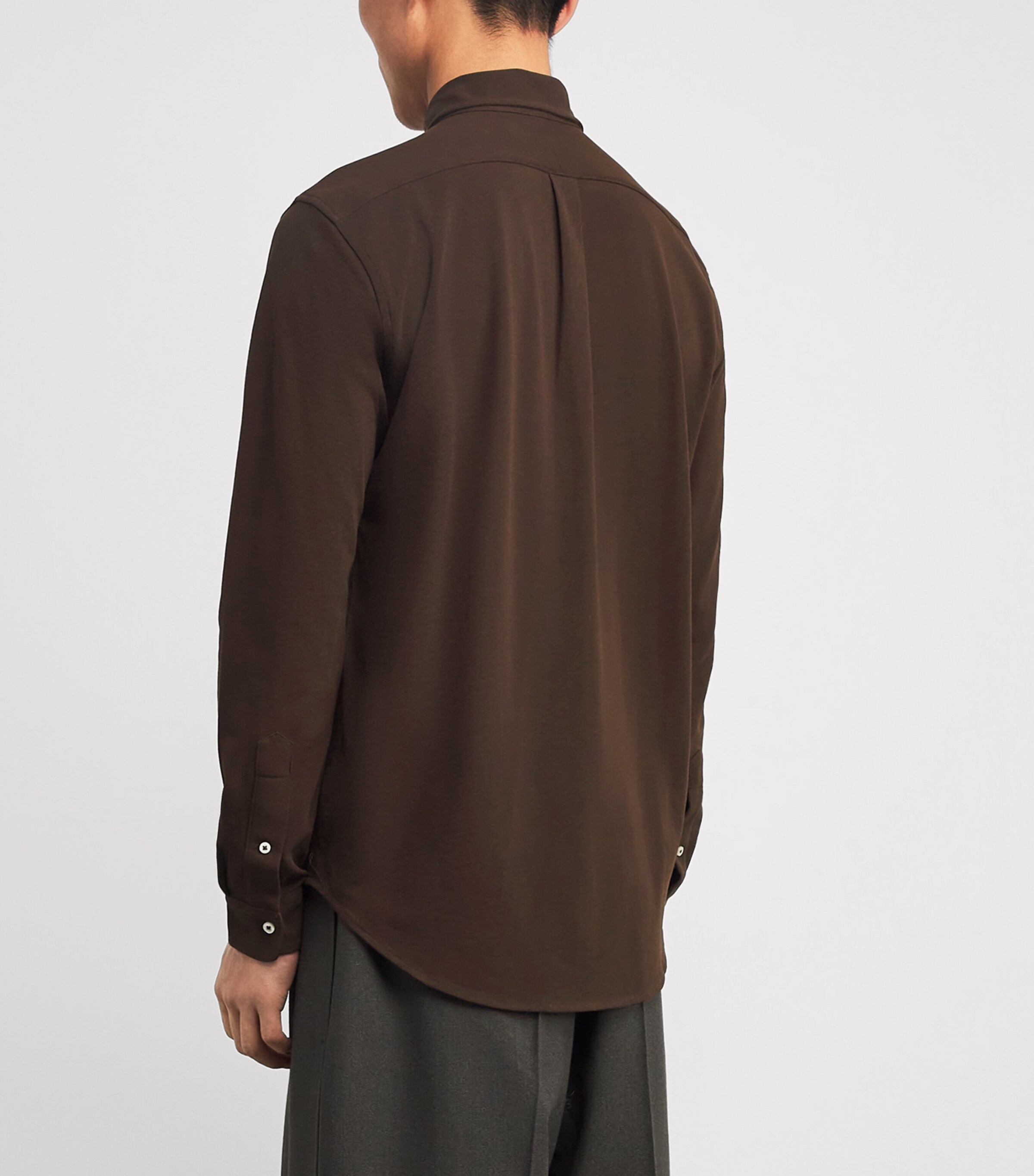 Cotton Featherweight Mesh Shirt DARK BEECH Image 4