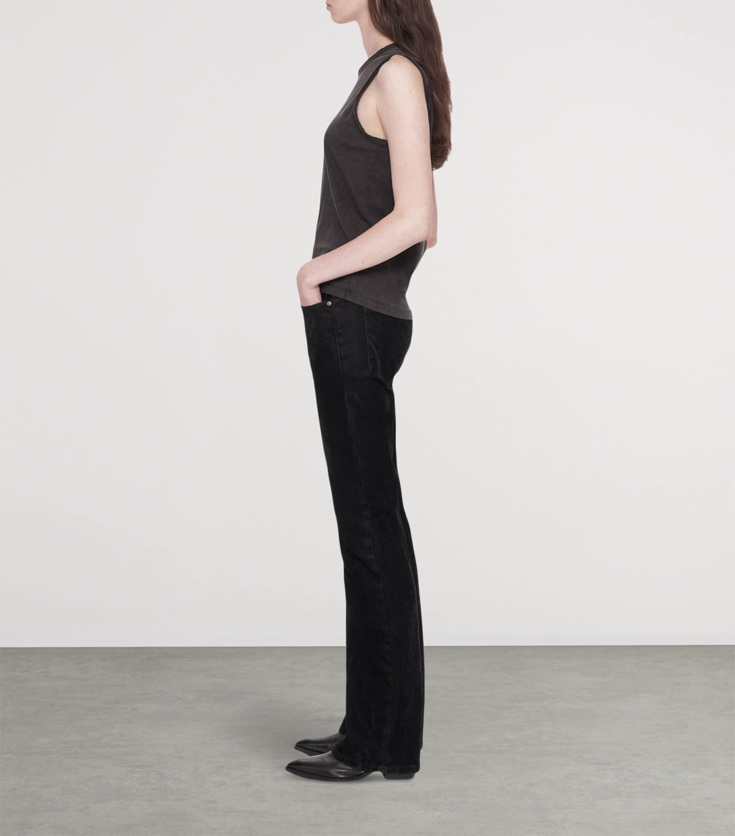 AllSaints Womens Organic Cotton Jenny Tank Top Washed Black Image 8