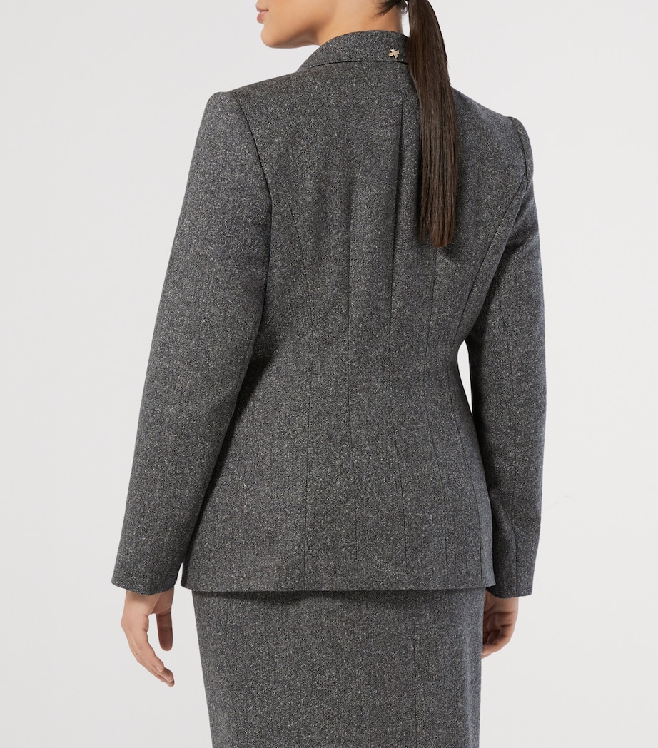 Virgin-Wool Blend Nolana Blazer BLACK Image 3