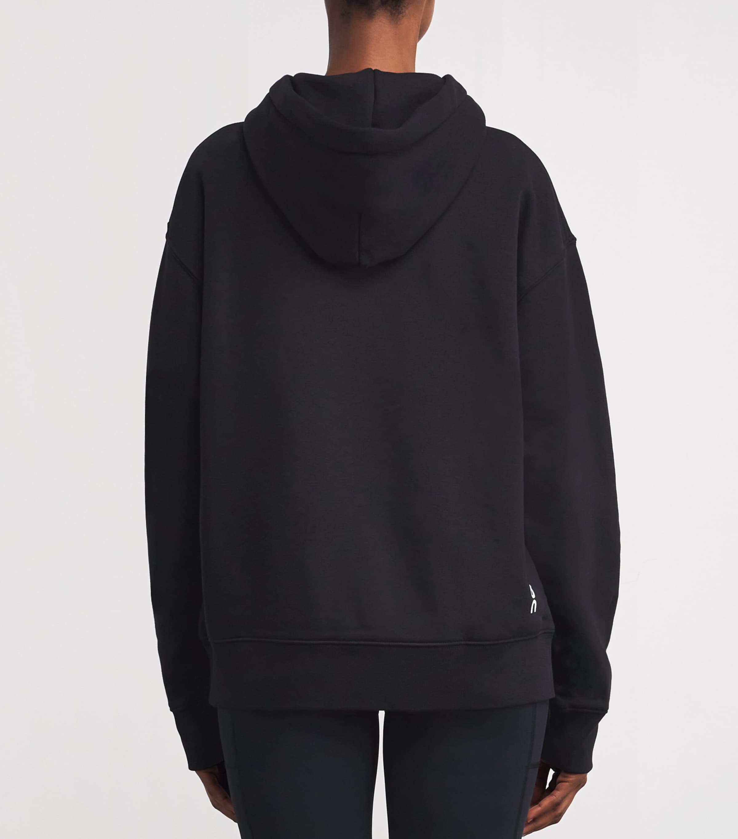 Organic Cotton-Blend Club Hoodie BLACK Image 4