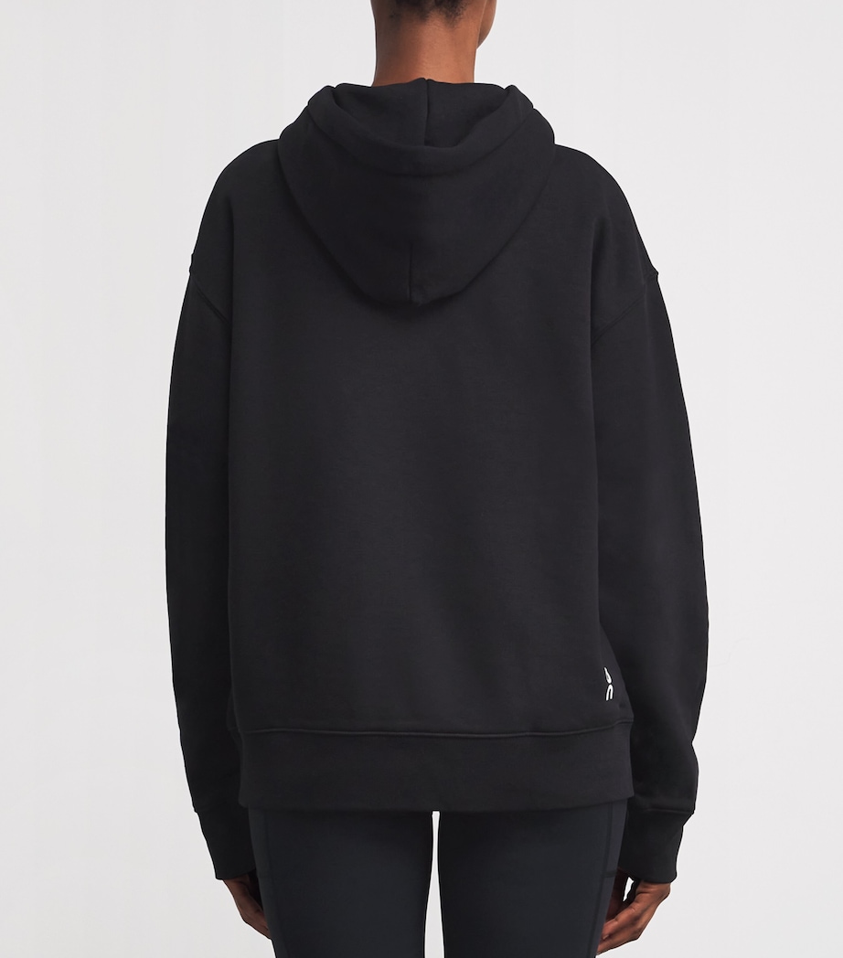 Organic Cotton-Blend Club Hoodie BLACK Image 4