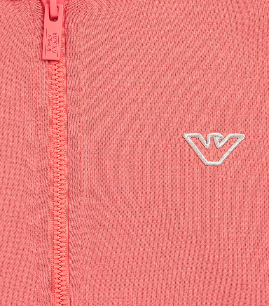 Jersey Zip-Up Hoodie (4-14 Years) CANYON CLAY Image 4