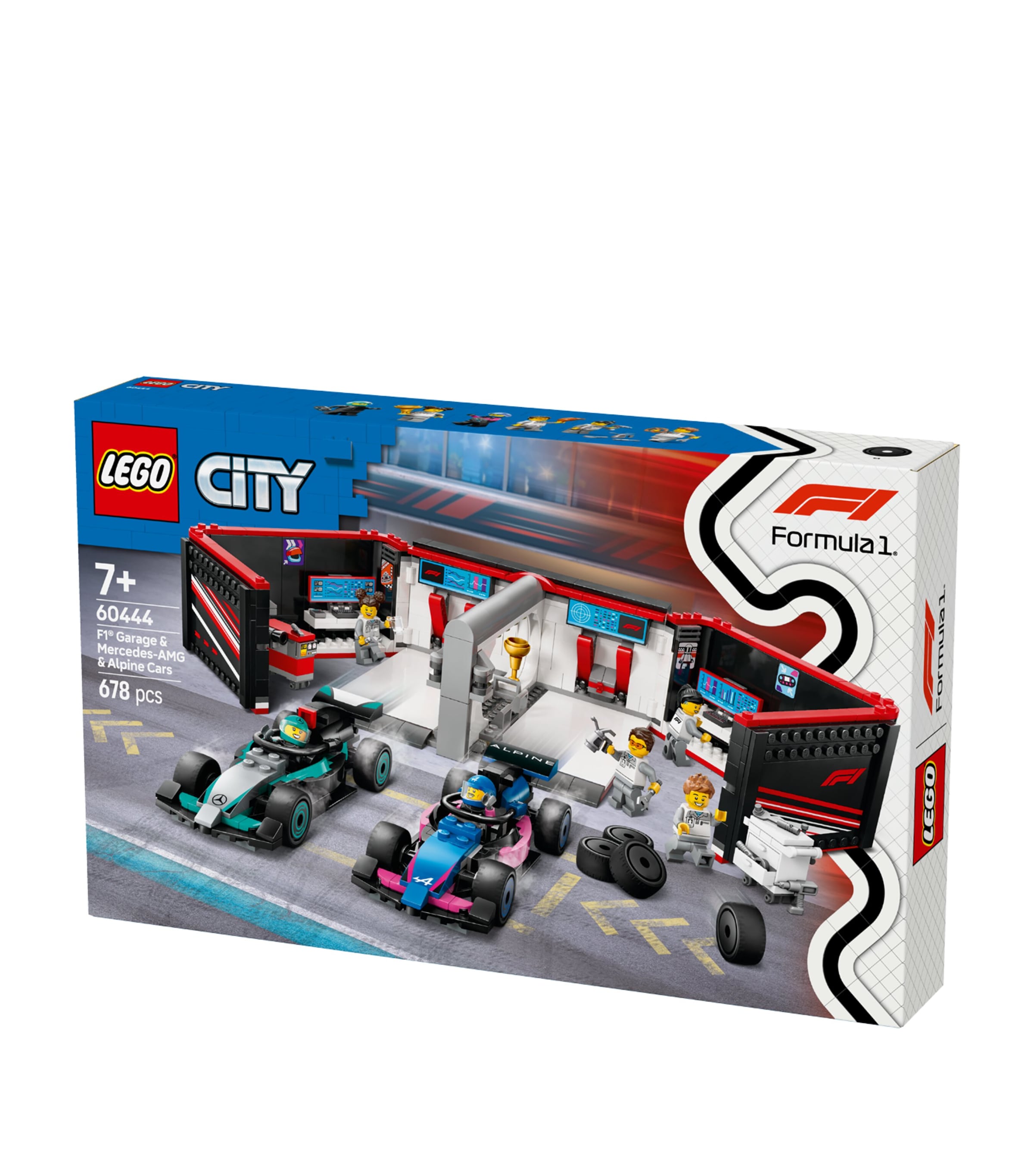 Lego City F1 Garage & Mercedes-AMG & Alpine Cars 60444 Image 3