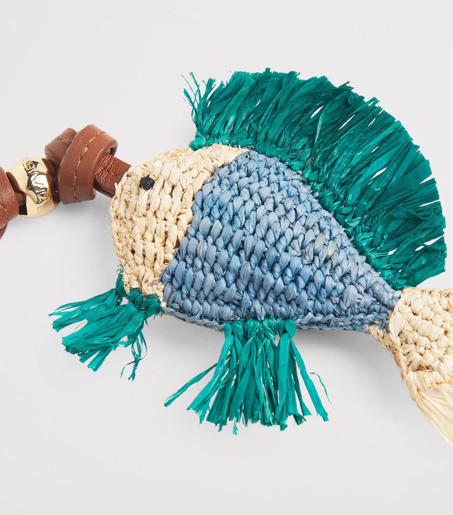 Raffia Fish Bag Charm BLUEBLU Image 2