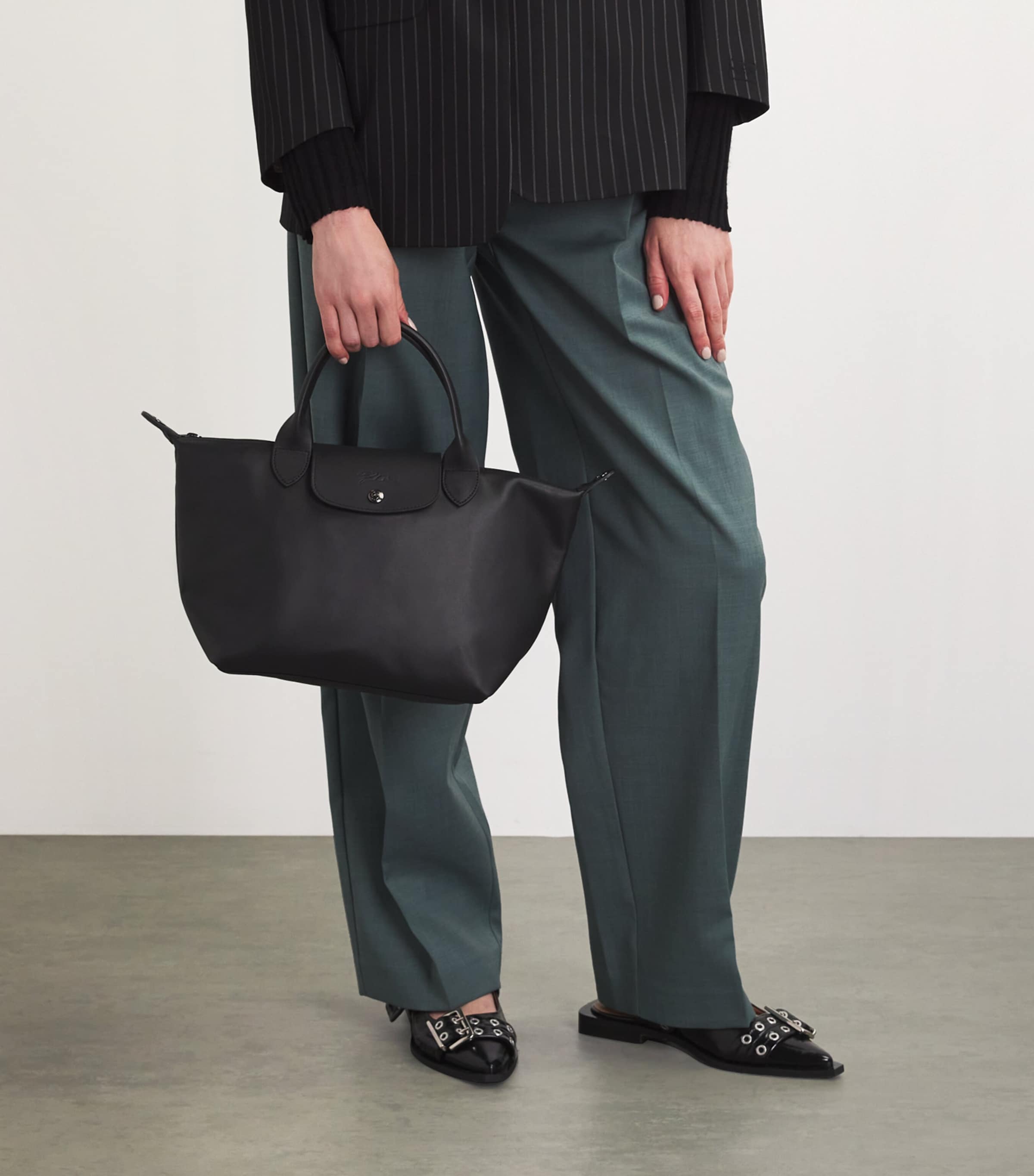 Small Leather Le Pliage Xtra Handbag 001 BLACK Image 5