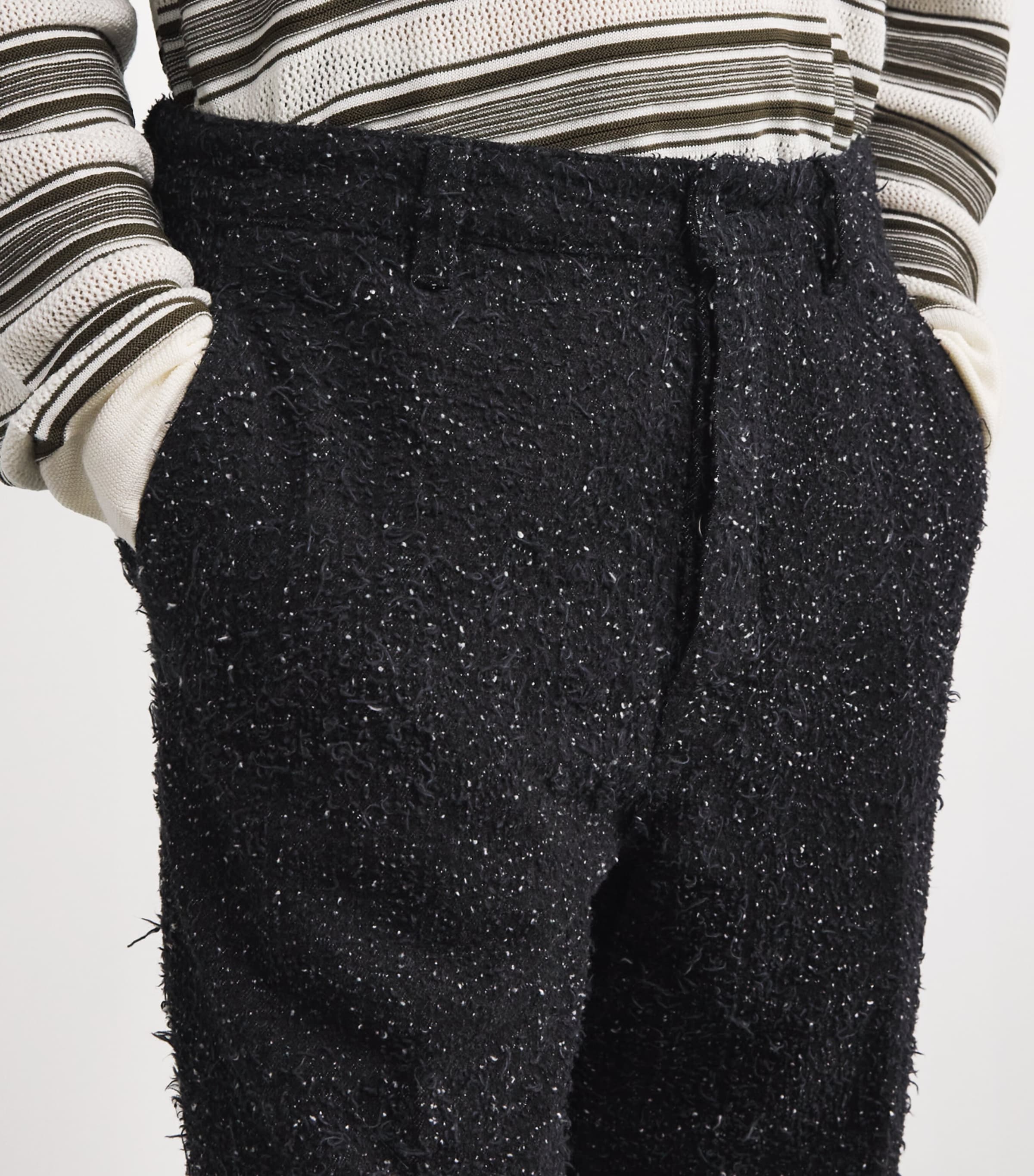 Cotton Towel Trousers BLACK Image 6