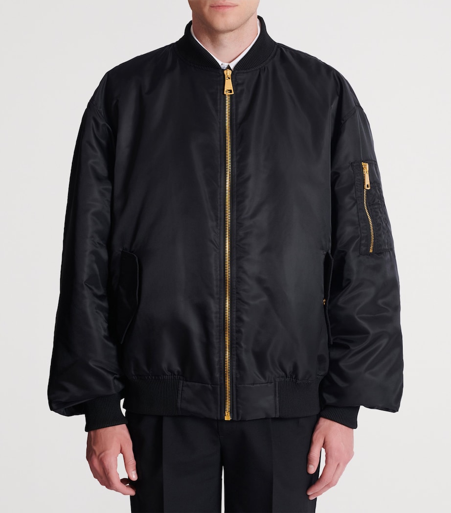 Embroidered Bomber Jacket 0PA NOIR Image 4