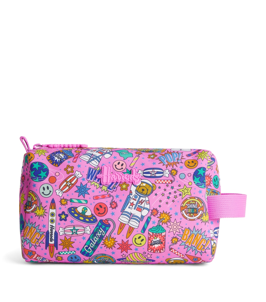 Harrods Pop Rocket Wash Bag Pink Image 1