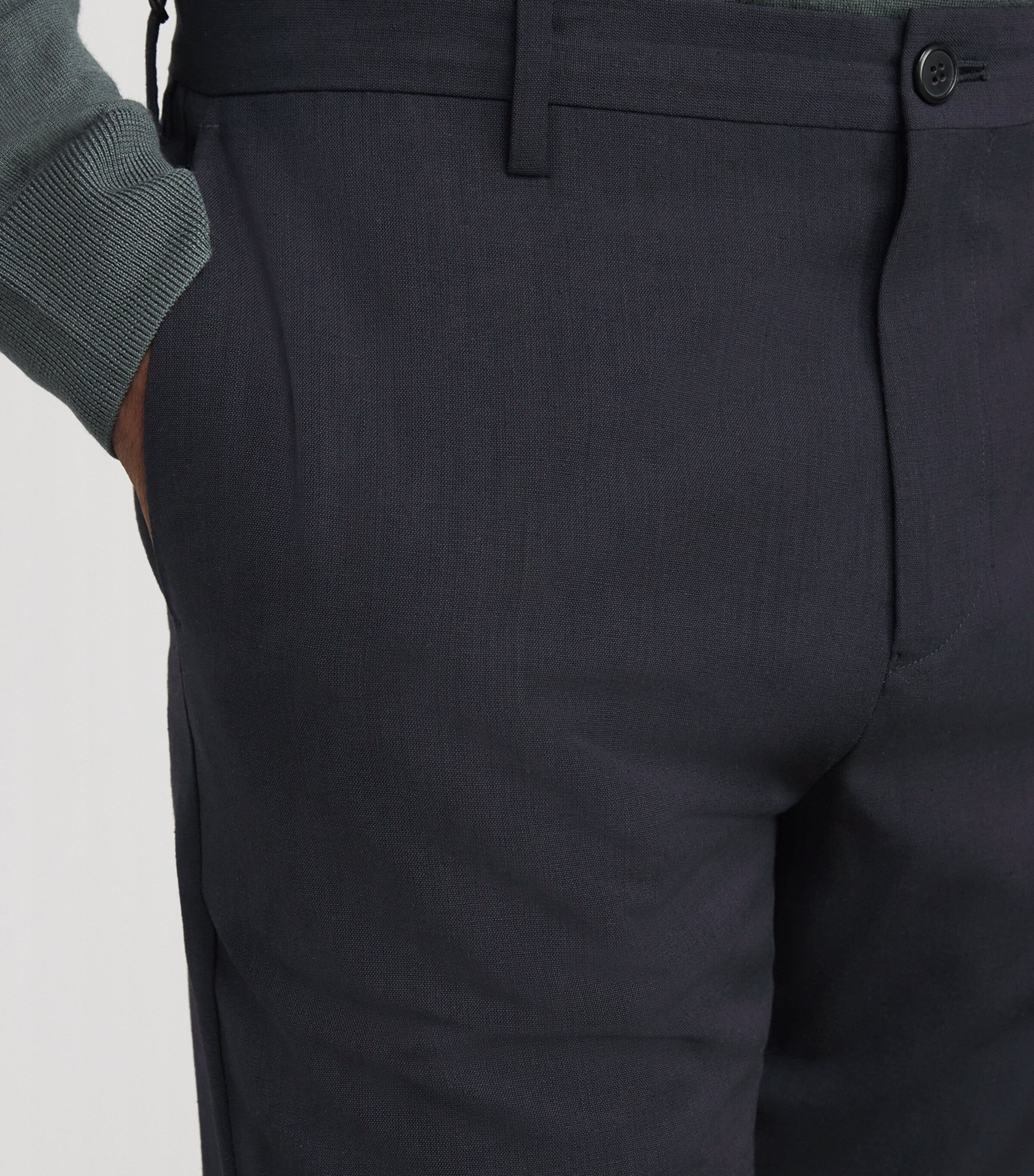 Cotton-Wool Tailored Trousers 76_SLATE Image 6