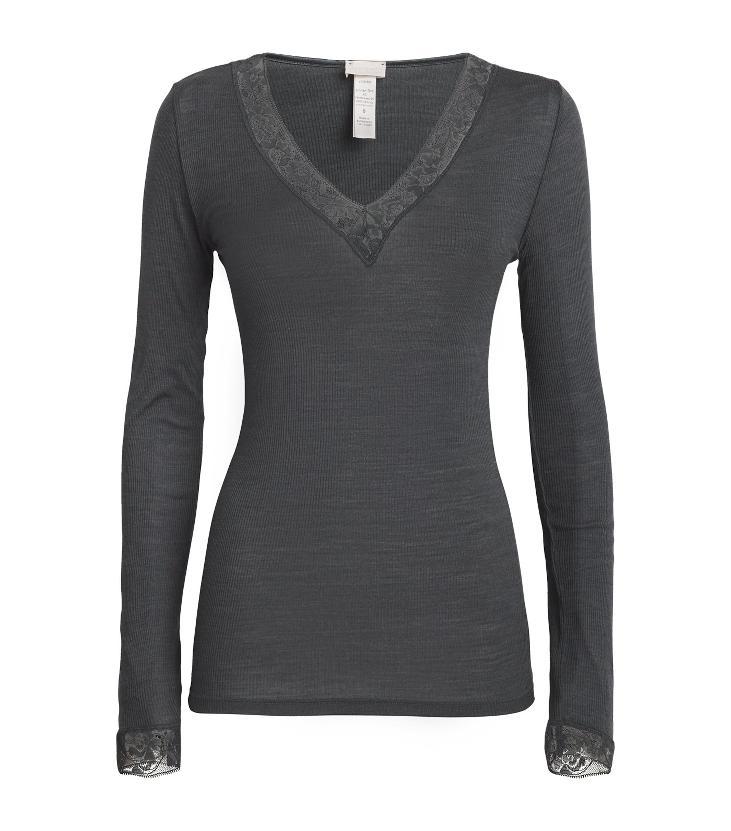 Zimmerli Wool-silk T-shirt In Grey