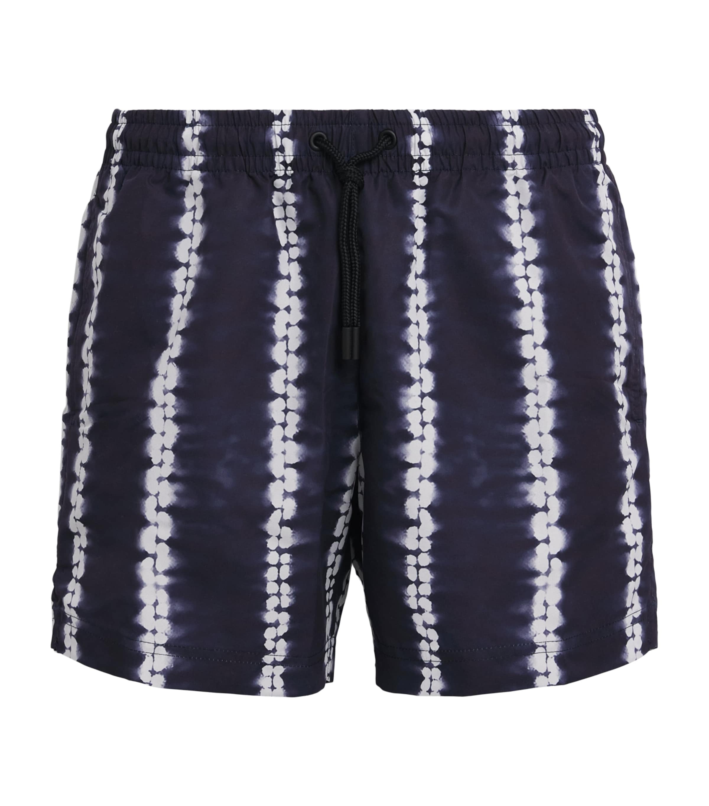 COMMAS Mens Shibori Stripe Swim Shorts Navy Image 1