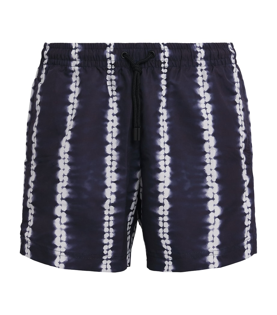 COMMAS Mens Shibori Stripe Swim Shorts Navy Image 1