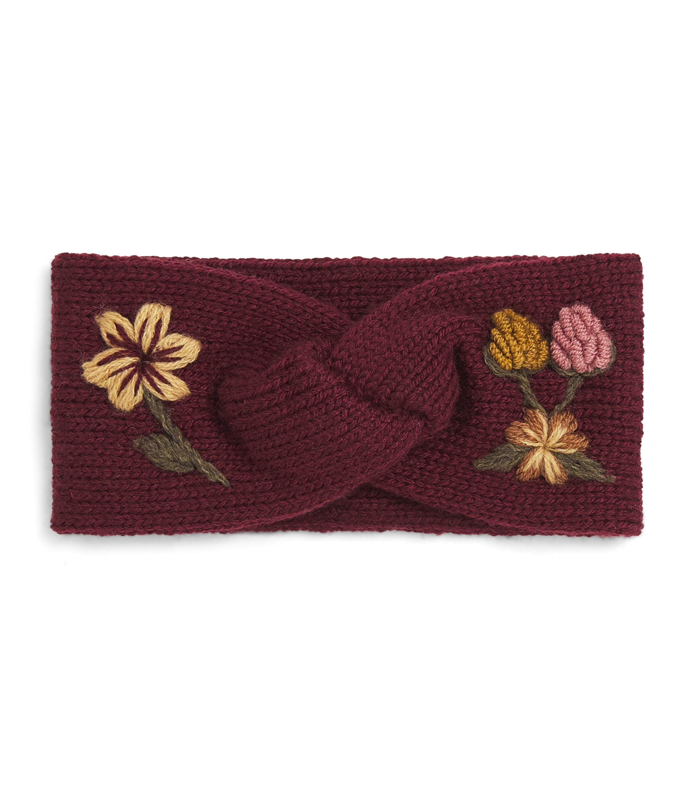 Merino Wool Blackberries Headband (6 Months-4 Years) GRAPE Image 1