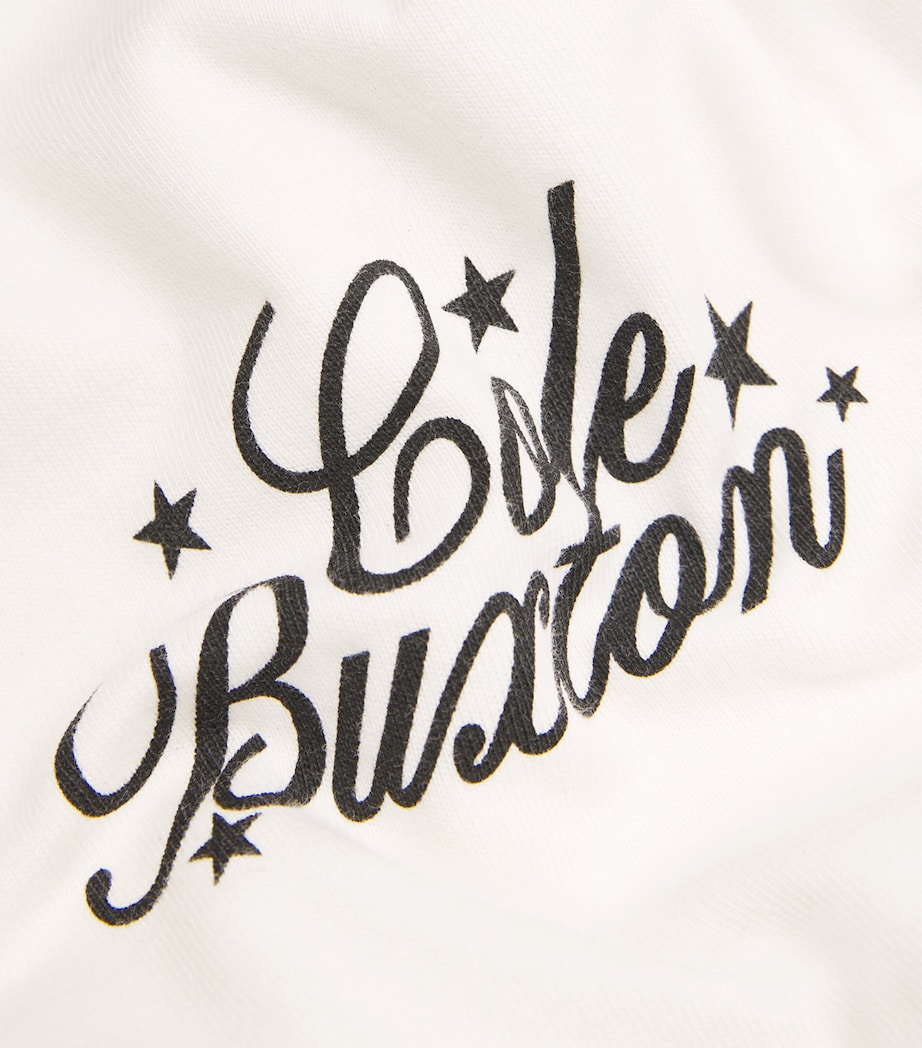 Cotton Stars Serif Print T-Shirt 101 VINTAGE WHITE Image 5