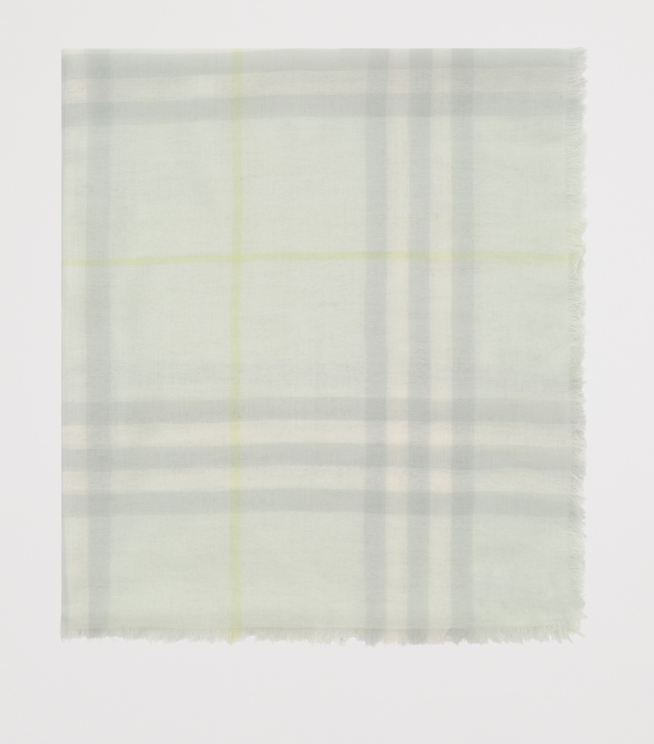 Burberry Wool Check Scarf Mint Image 2