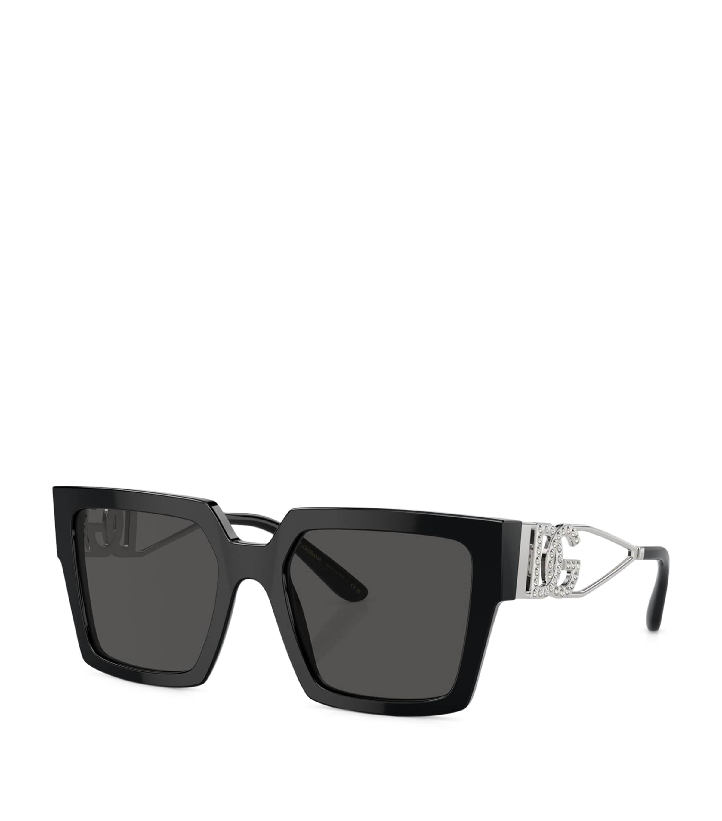 Dolce & Gabbana Black Square Logo Sunglasses | Harrods US