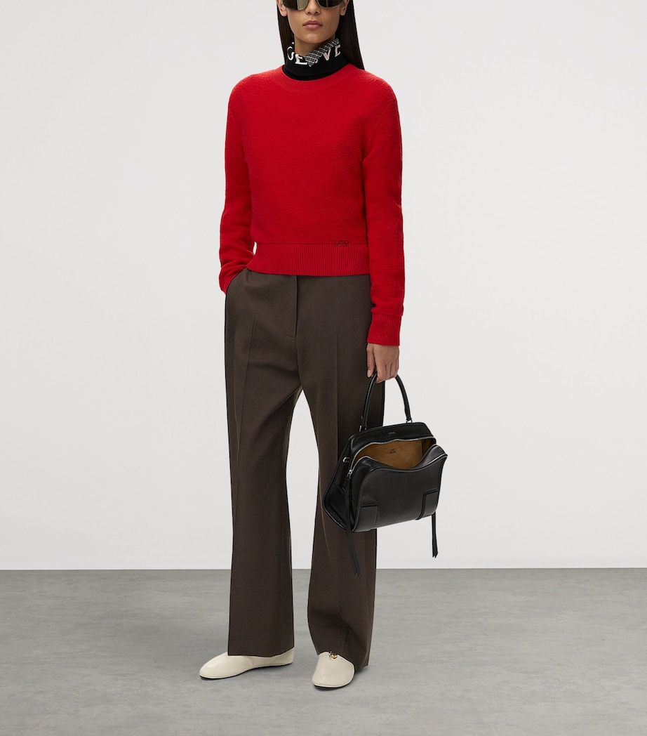 LOEWE Womens Tailored Trousers Brown Image 2