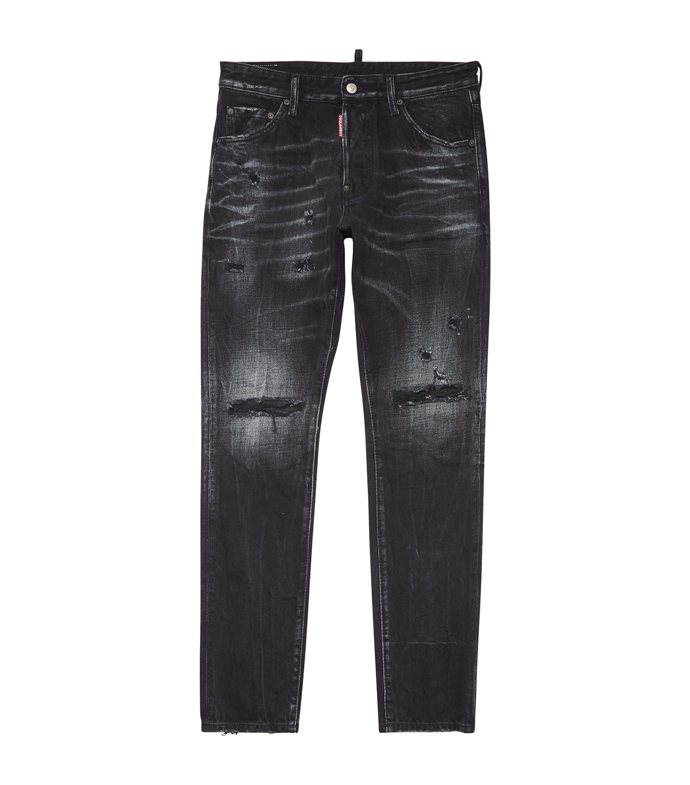 Dsquared2 Ripped Cool Guy Slim Jeans In Black