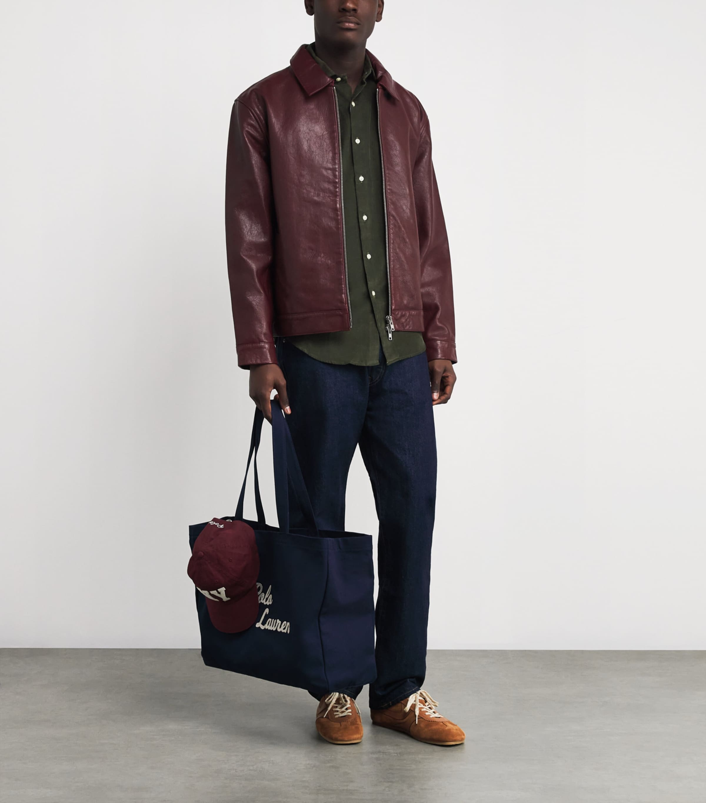 Cotton Corduroy Custom Fit Shirt GREEN Image 2