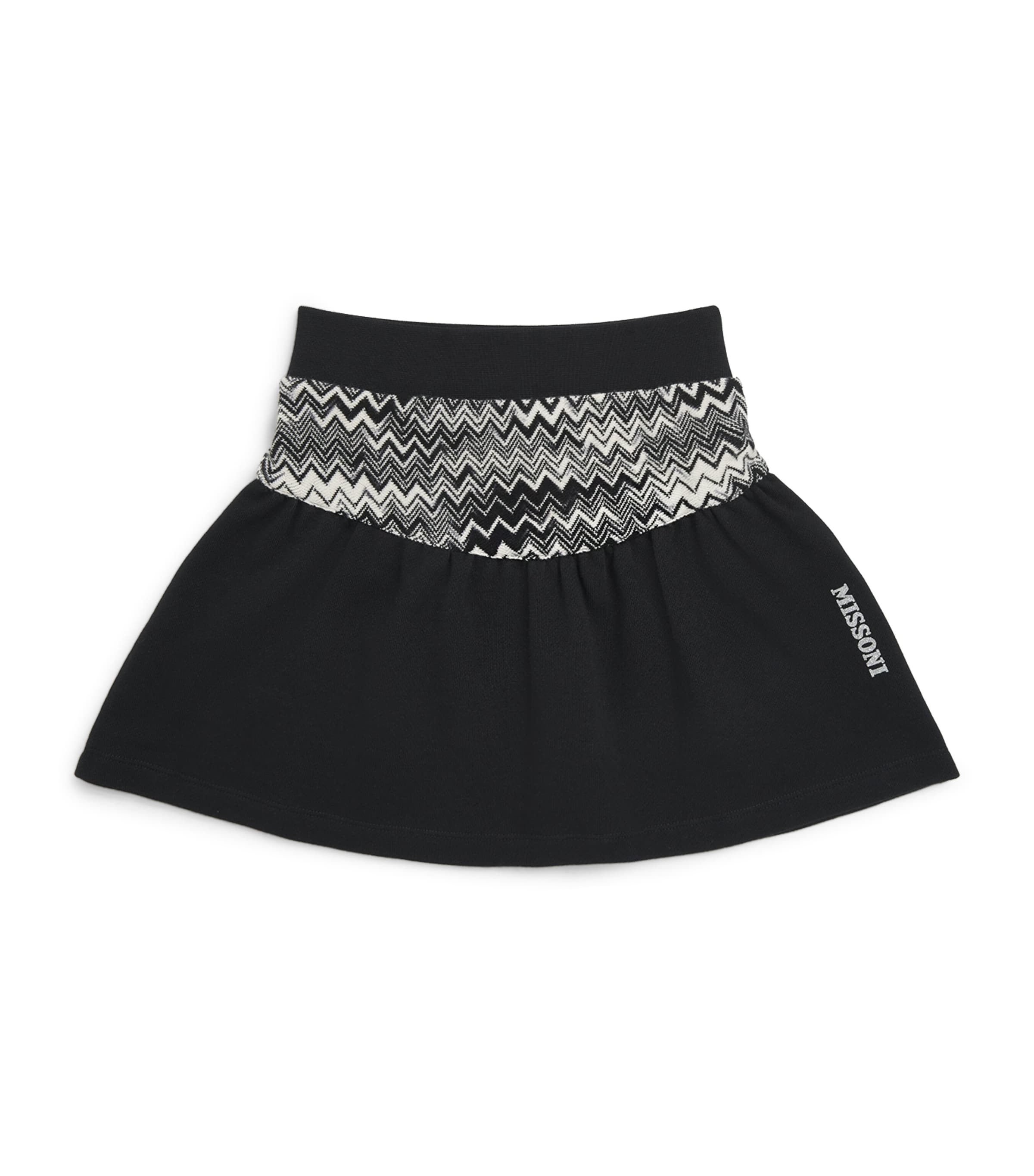 Missoni Zigzag-pattern Ruffled Skirt In Black