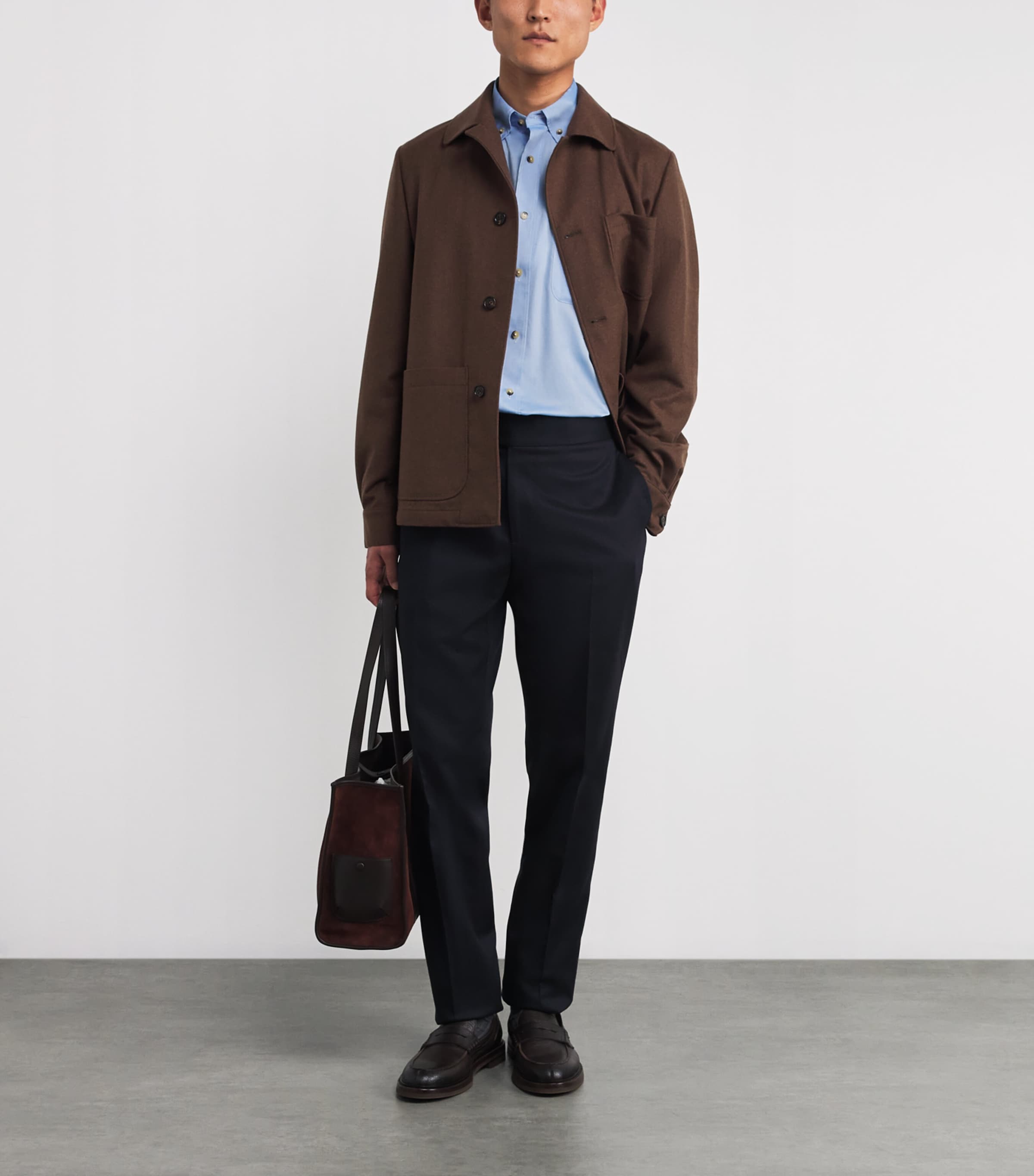 Organic Cotton Oxford Shirt 26 BLUE Image 2