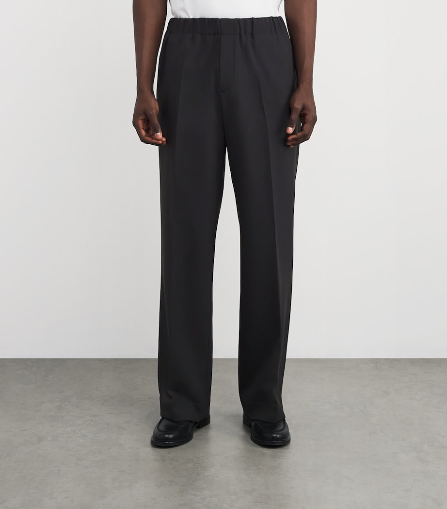 Jersey Wide-Leg Trousers DARK GREY Image 3