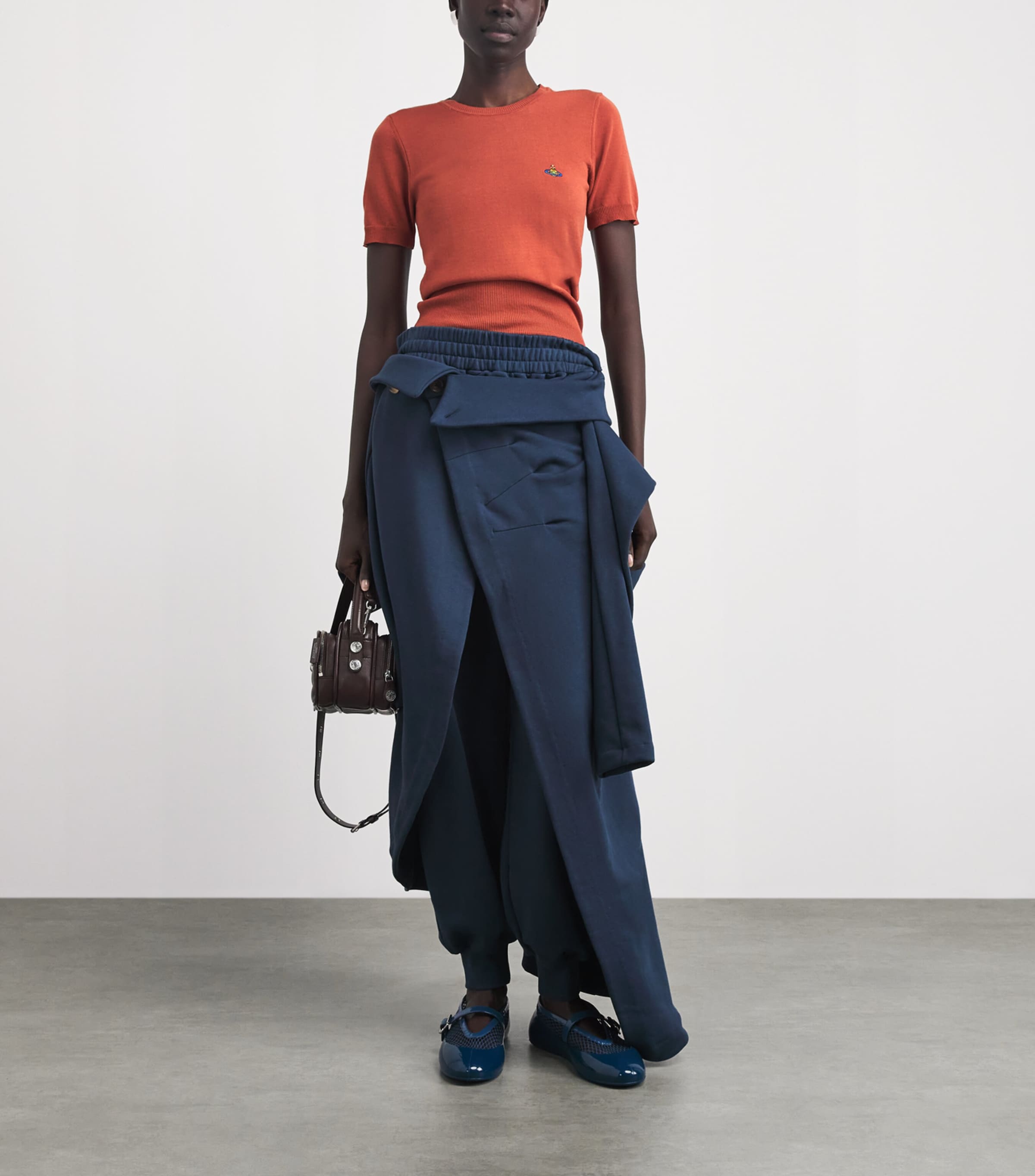 Vivienne Westwood Orange Cotton Orb Knit Top | Harrods US