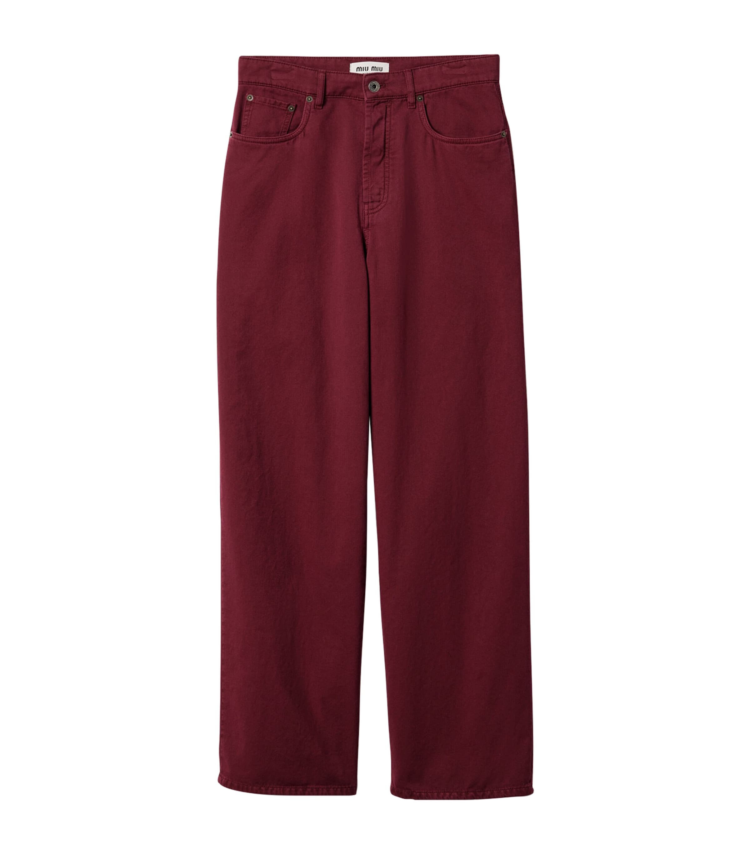 Miu Miu Womens High-Rise Straight Jeans Image 1