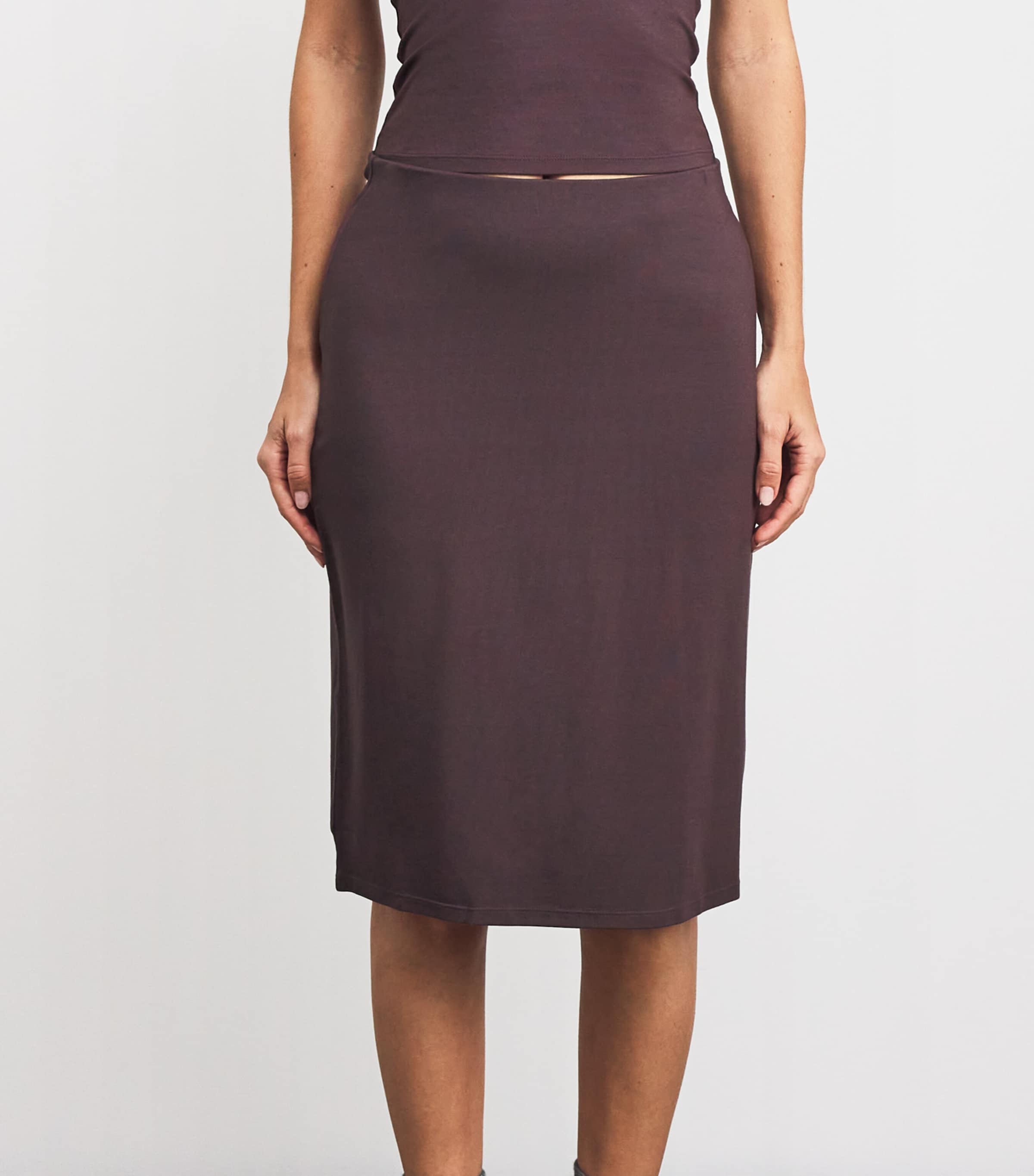 Soft Lounge Midi Skirt RAISIN Image 3